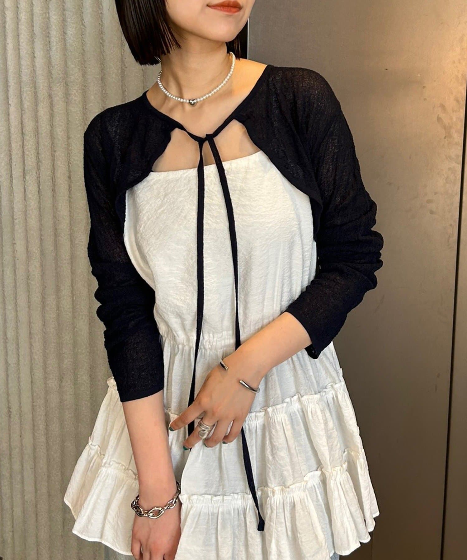 OUTLET(アウトレット) 【mystic】シアーニットボレロ