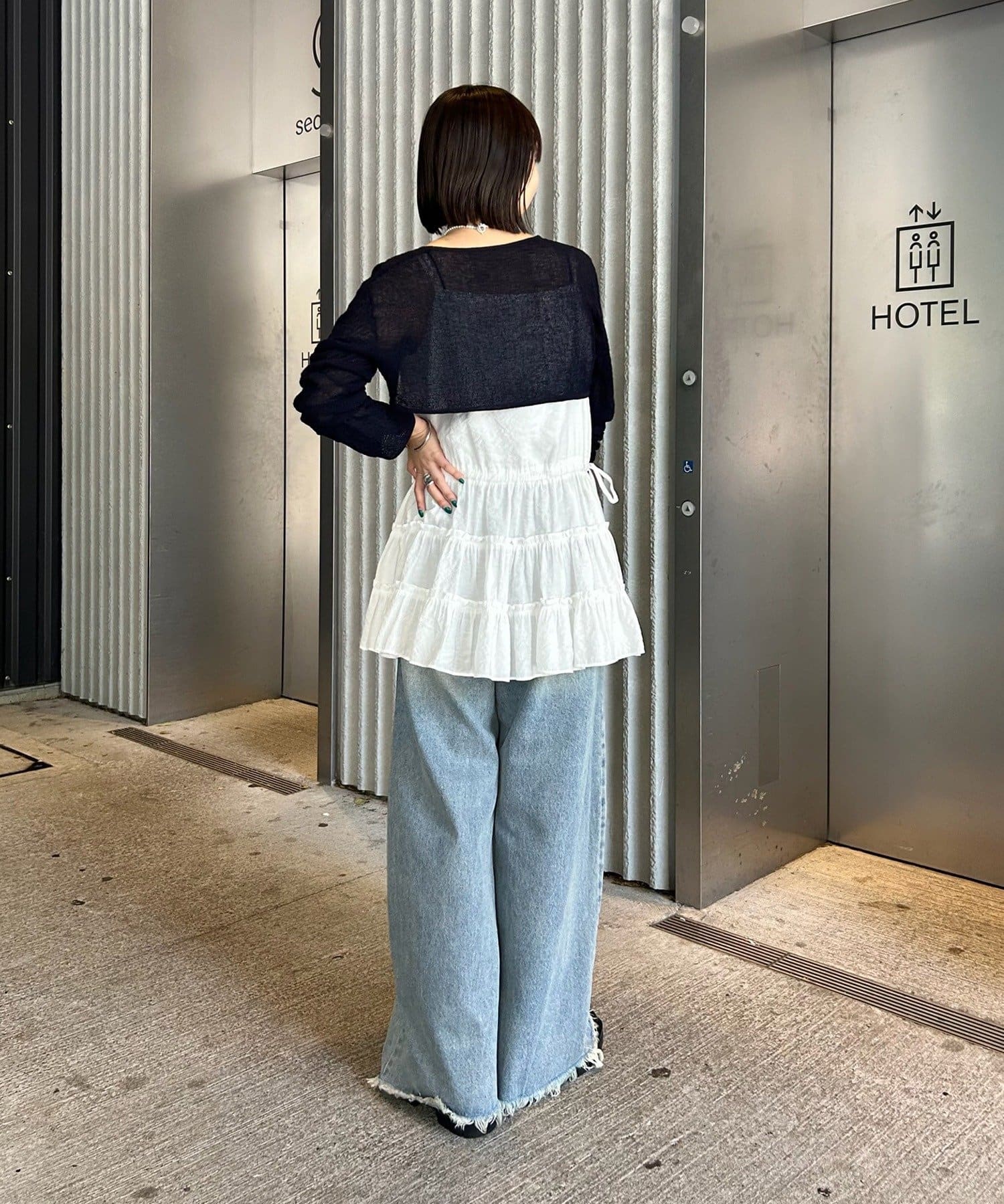 OUTLET(アウトレット) 【mystic】シアーニットボレロ