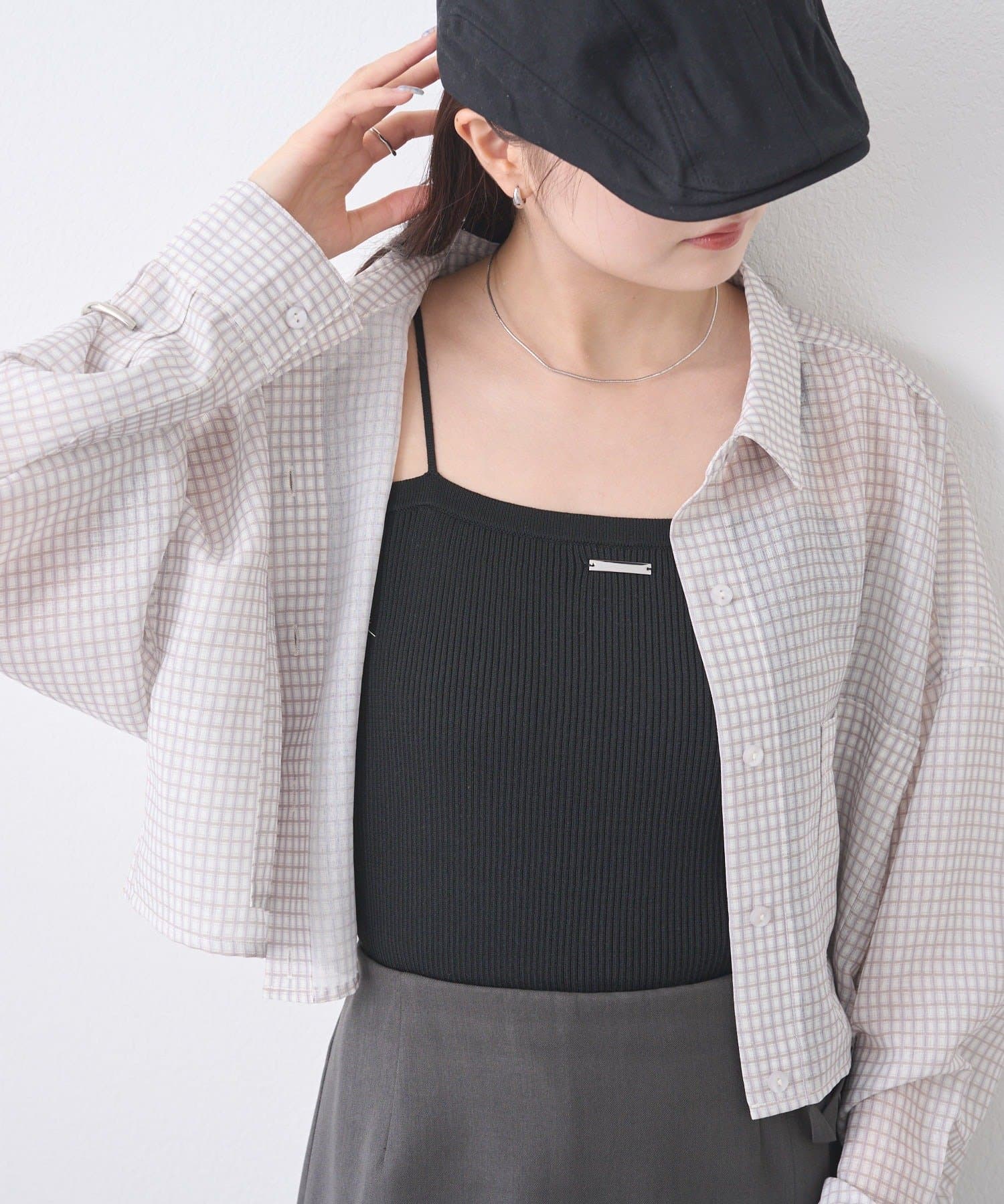 OUTLET(アウトレット) 【mystic】プレート付きニットキャミ