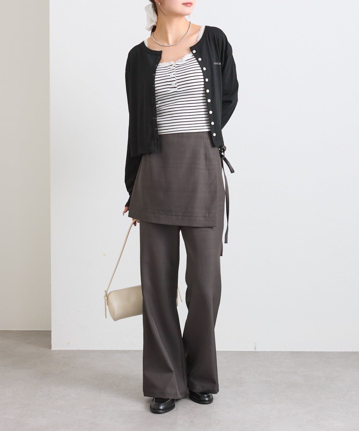 OUTLET(アウトレット) 【mystic】カットチビカーディガン