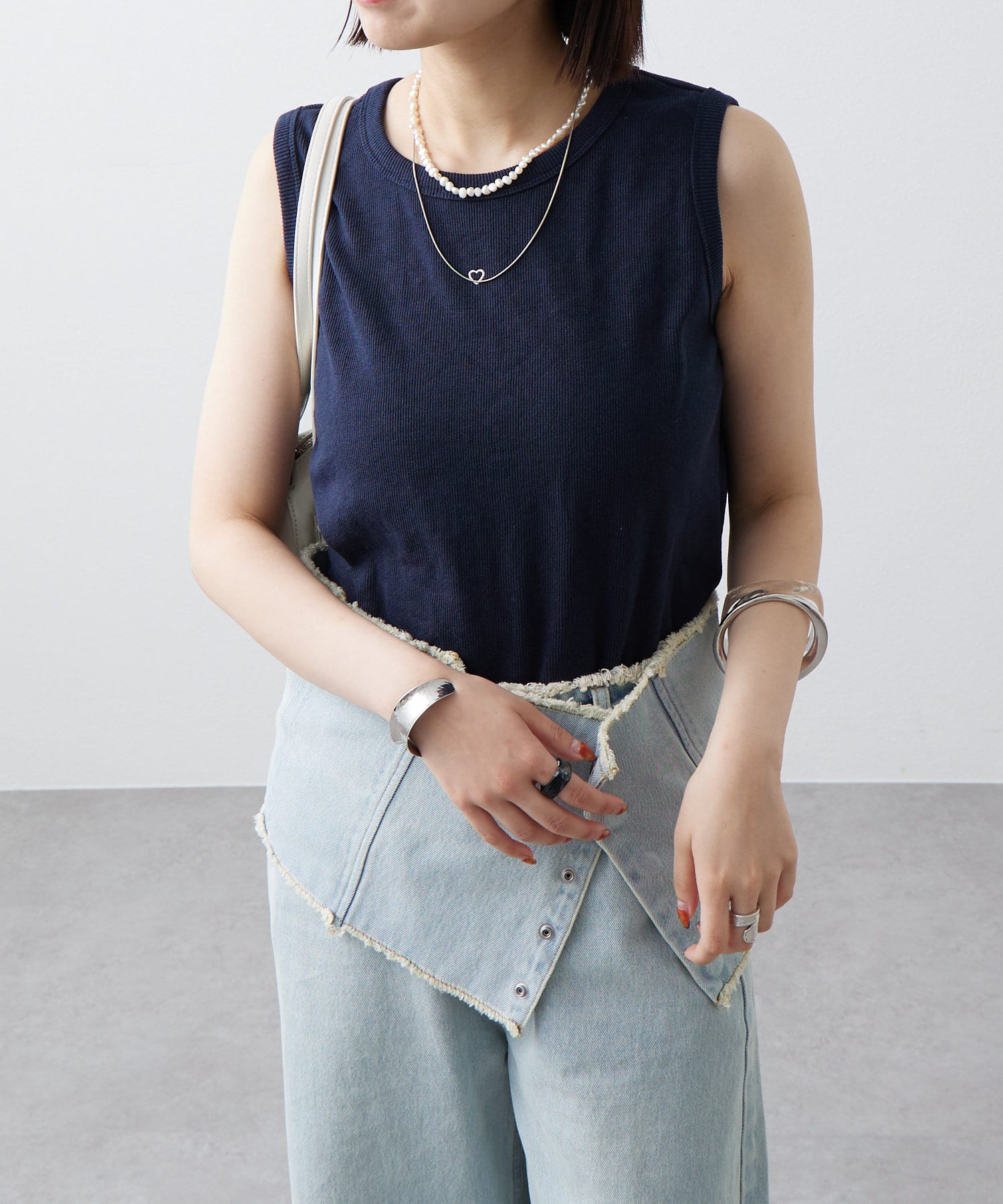 OUTLET(アウトレット) 【mystic】テレコスリーブレスT