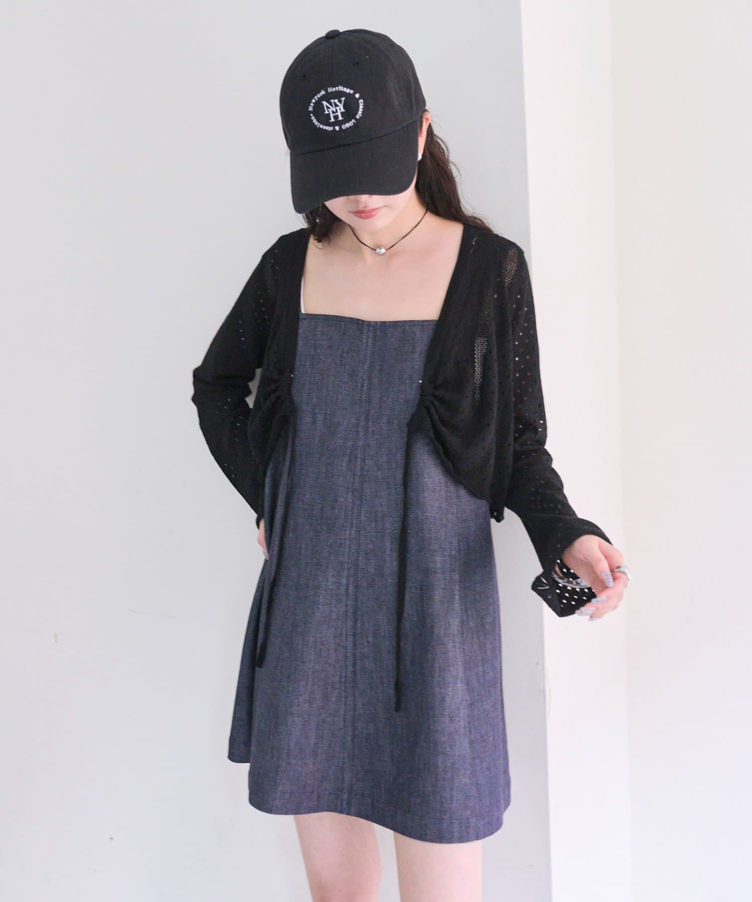 OUTLET(アウトレット) 【mystic】デニムミニジャンスカ