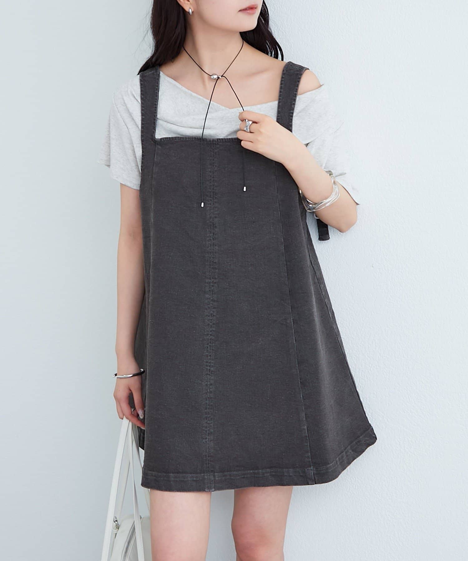 OUTLET(アウトレット) 【mystic】デニムミニジャンスカ