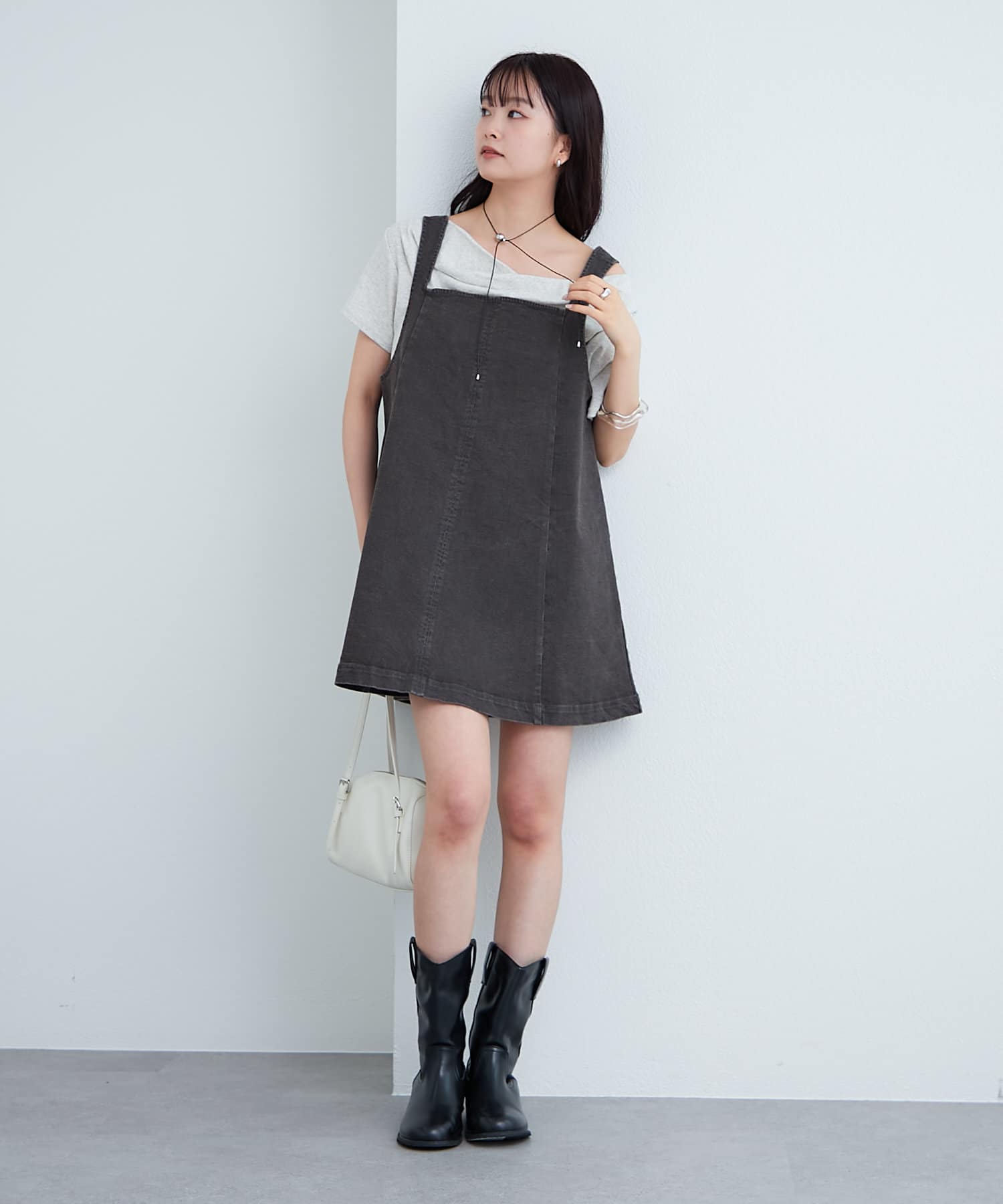 OUTLET(アウトレット) 【mystic】デニムミニジャンスカ