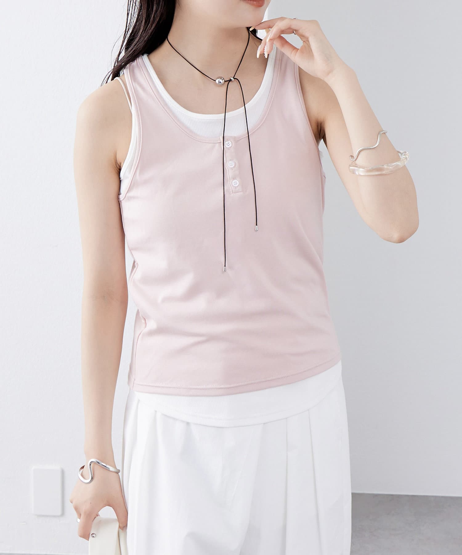 OUTLET(アウトレット) 【mystic】レイヤードタンク