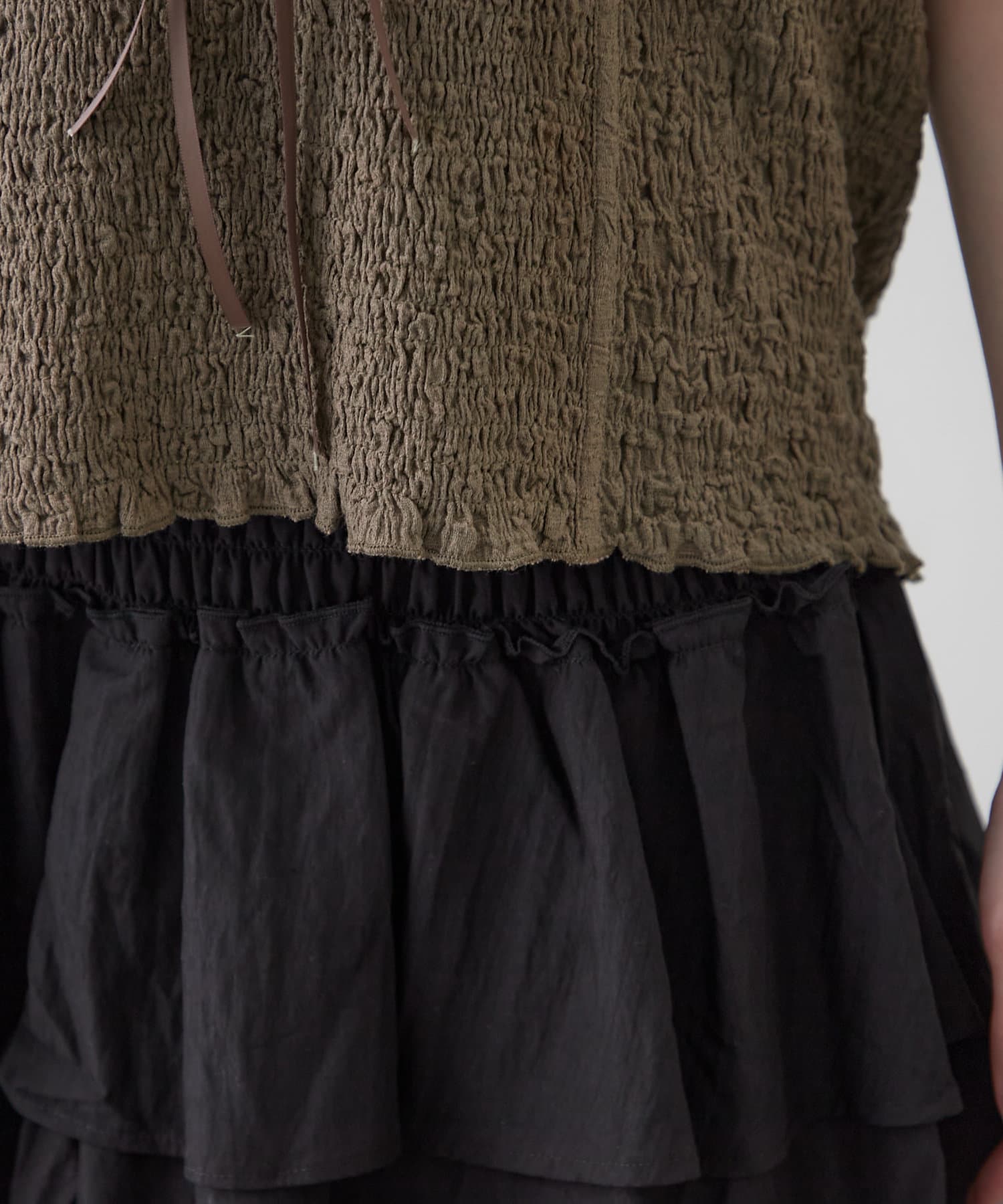 OUTLET(アウトレット) 【mline】レースシャーリング フレンチT