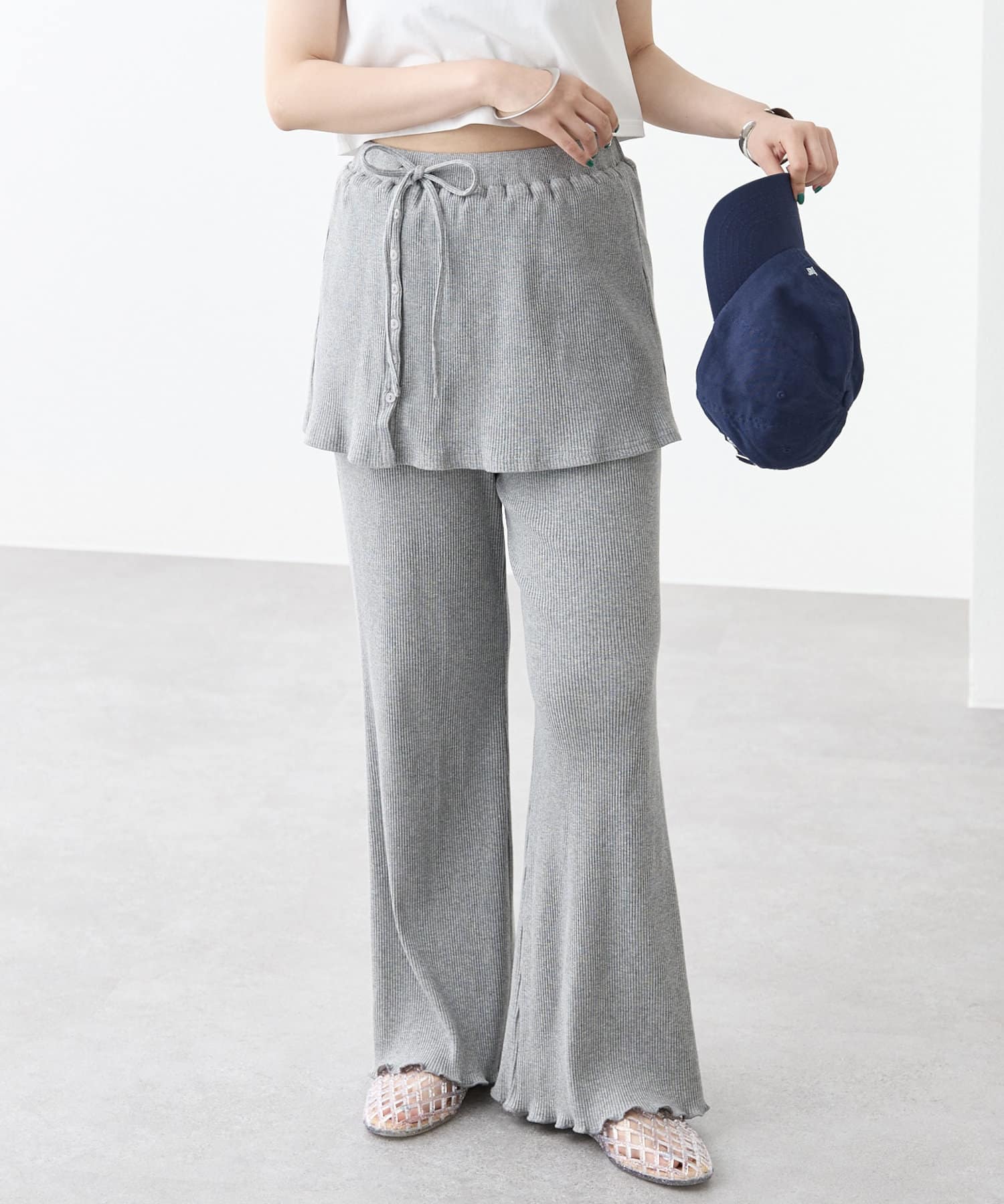 OUTLET(アウトレット) 【mystic】レイヤードドッキングパンツ