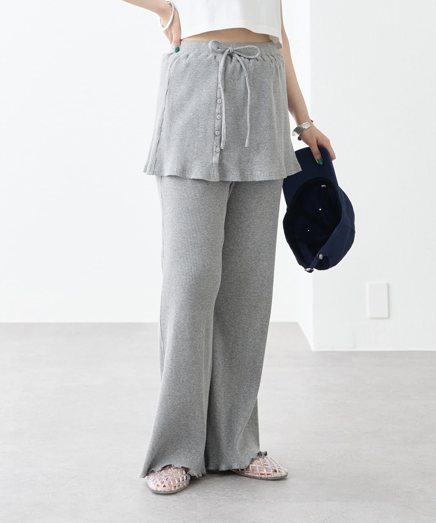 OUTLET(アウトレット) 【mystic】レイヤードドッキングパンツ