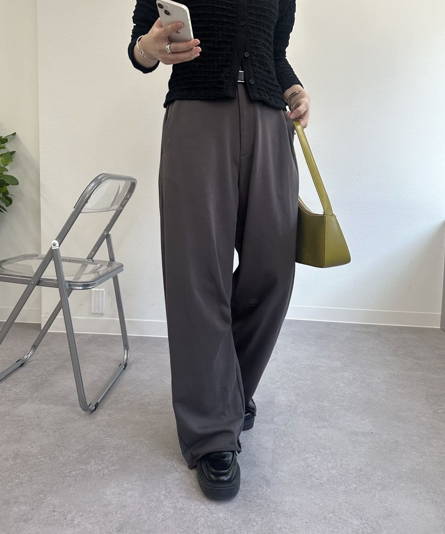 OUTLET(アウトレット) 【mystic】カーブスウェットパンツ