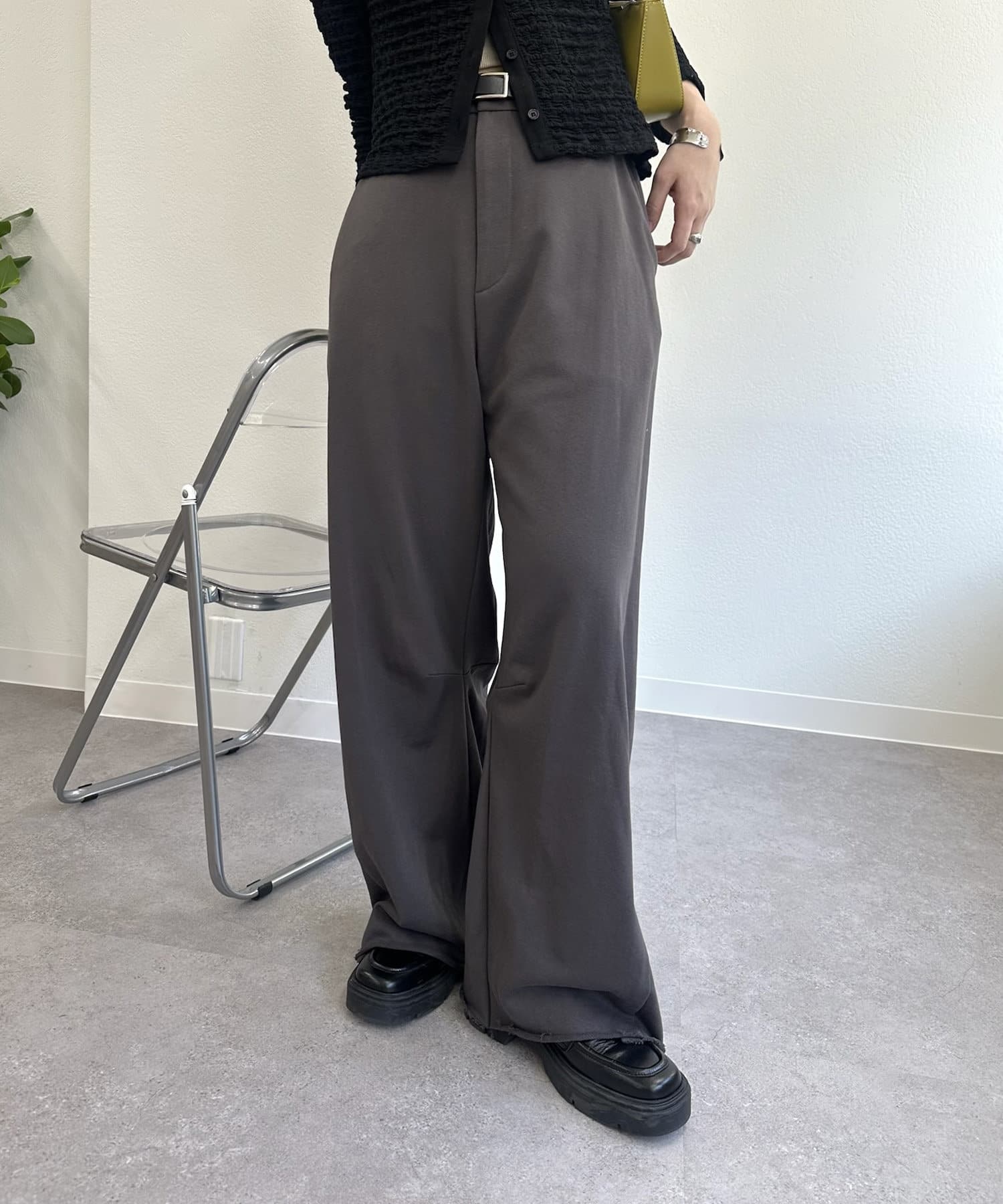 OUTLET(アウトレット) 【mystic】カーブスウェットパンツ