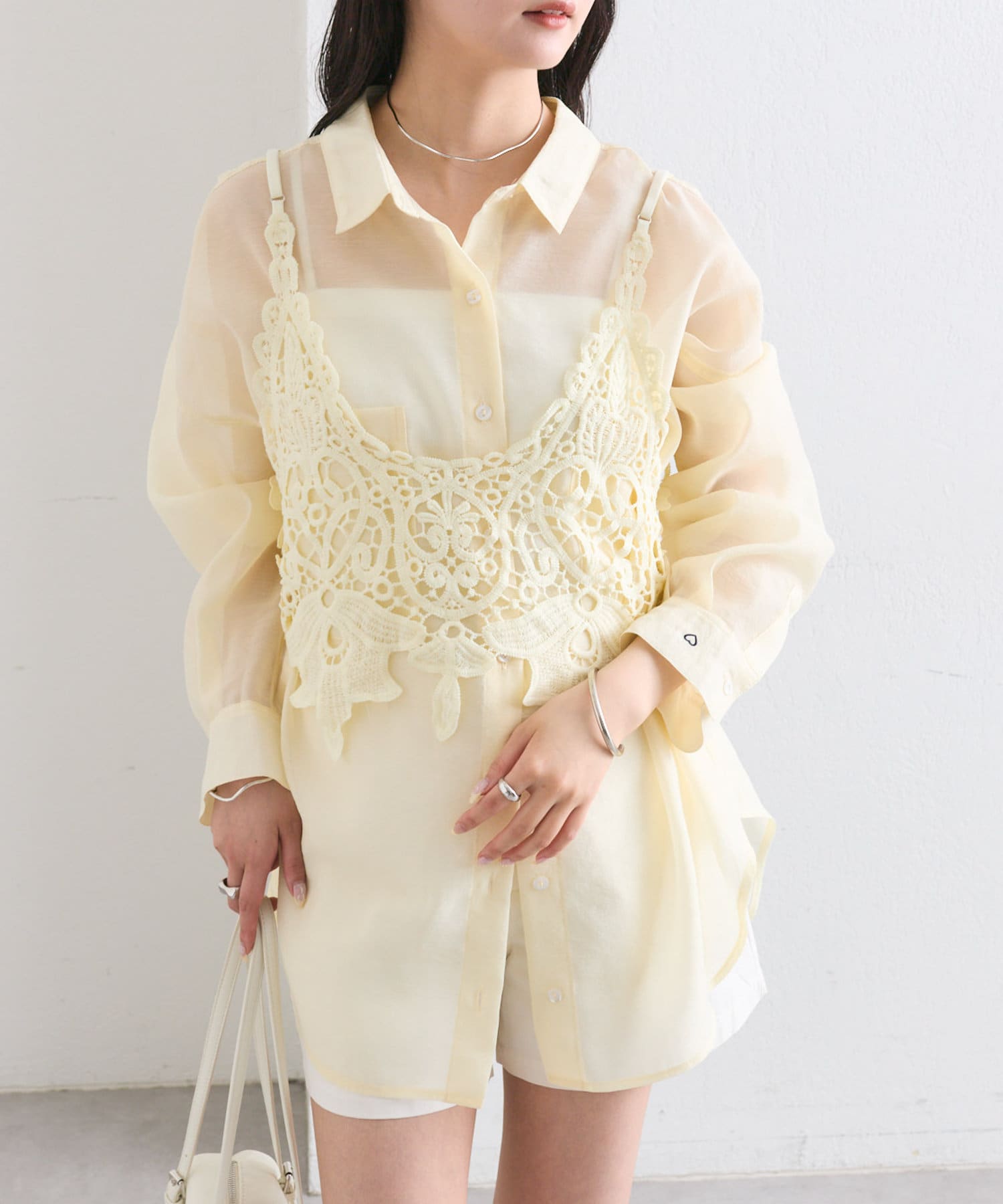 OUTLET(アウトレット) 【mystic】フラワーキャミ