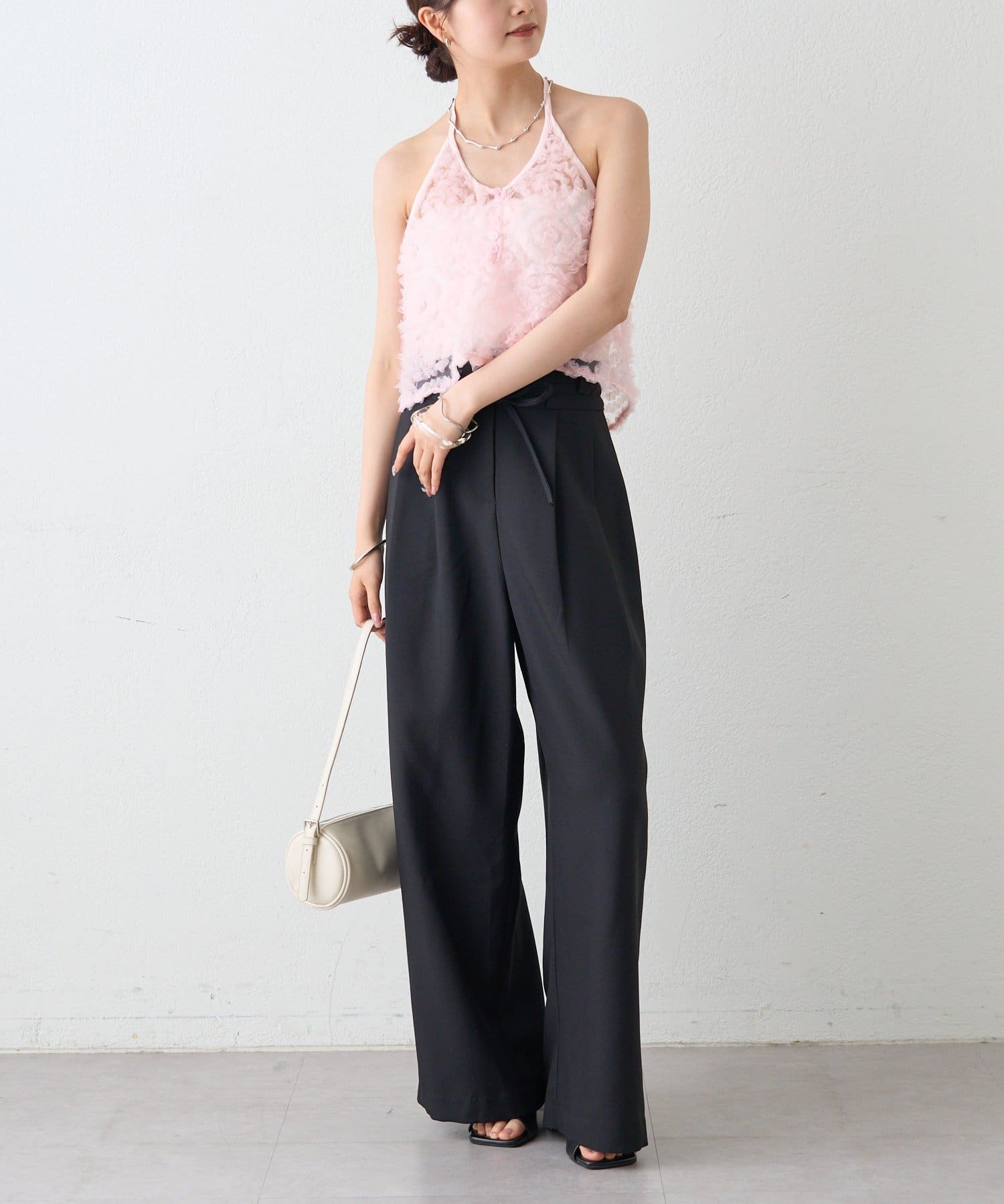 OUTLET(アウトレット) 【mystic】チュールフラワービスチェ