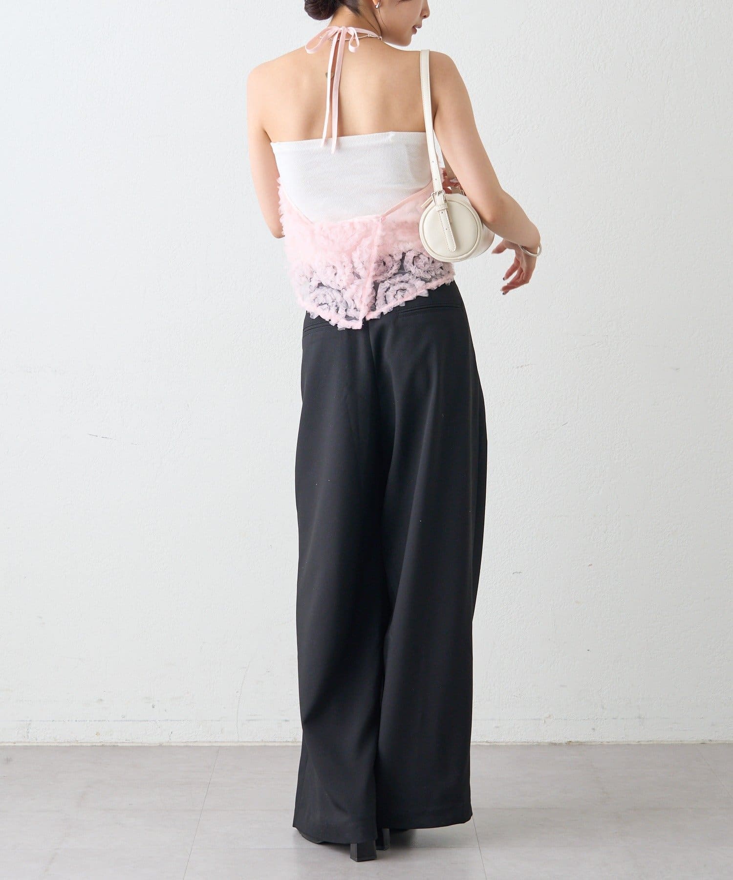 OUTLET(アウトレット) 【mystic】チュールフラワービスチェ