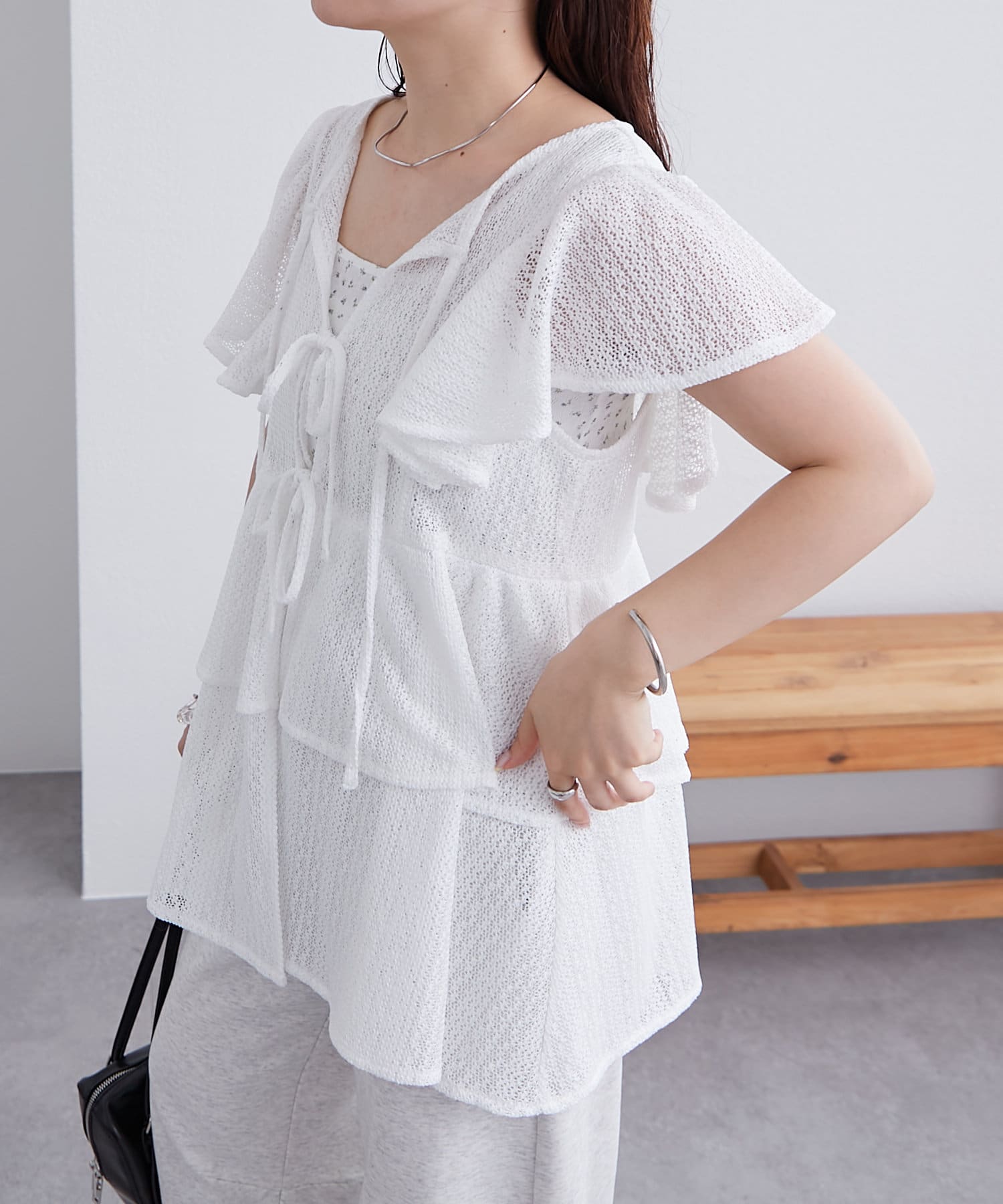 mystic】ペプラムリボンチュニック | OUTLET(アウトレット)レディース