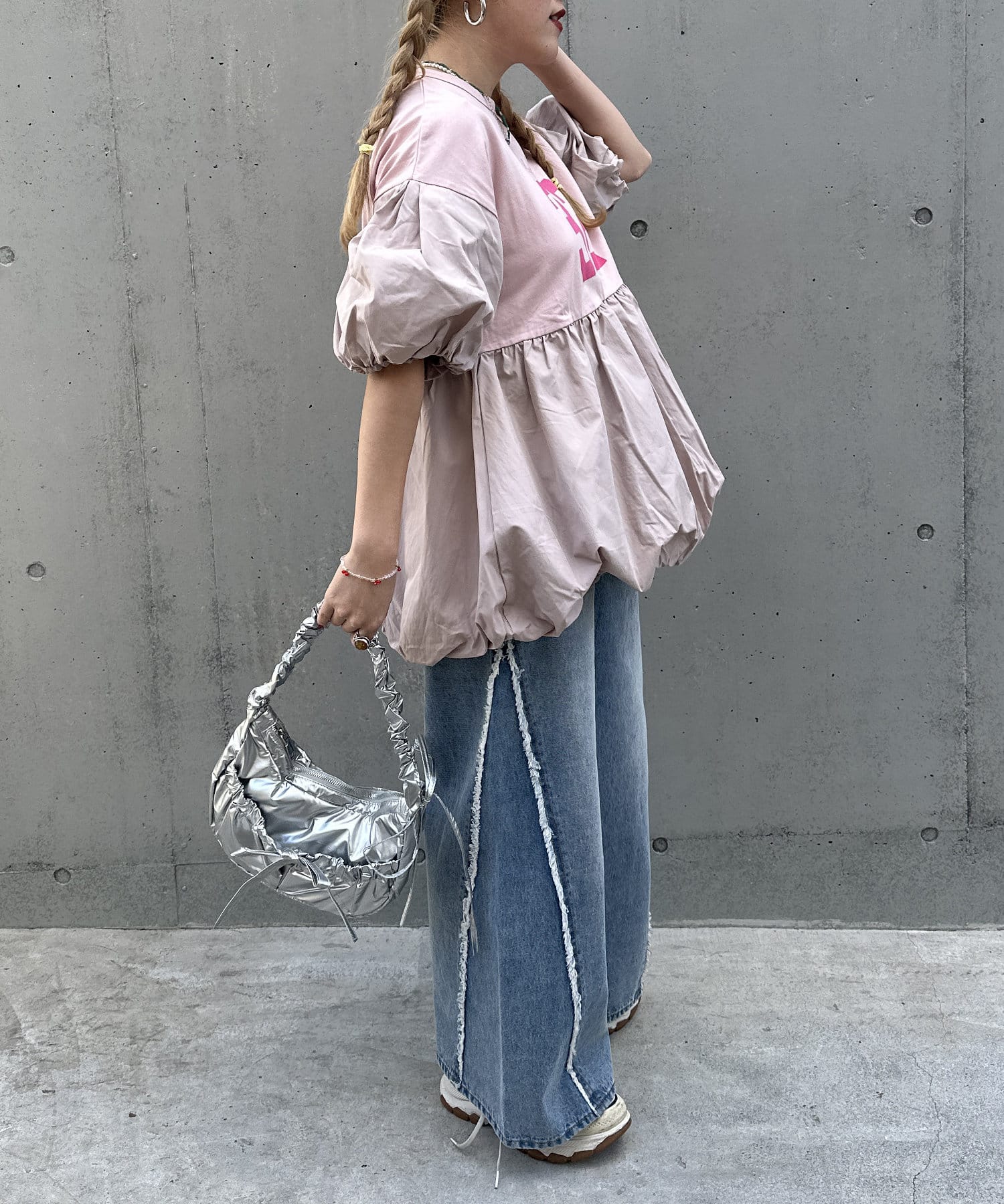 OUTLET(アウトレット) 【w closet】バルーンミニTワンピース