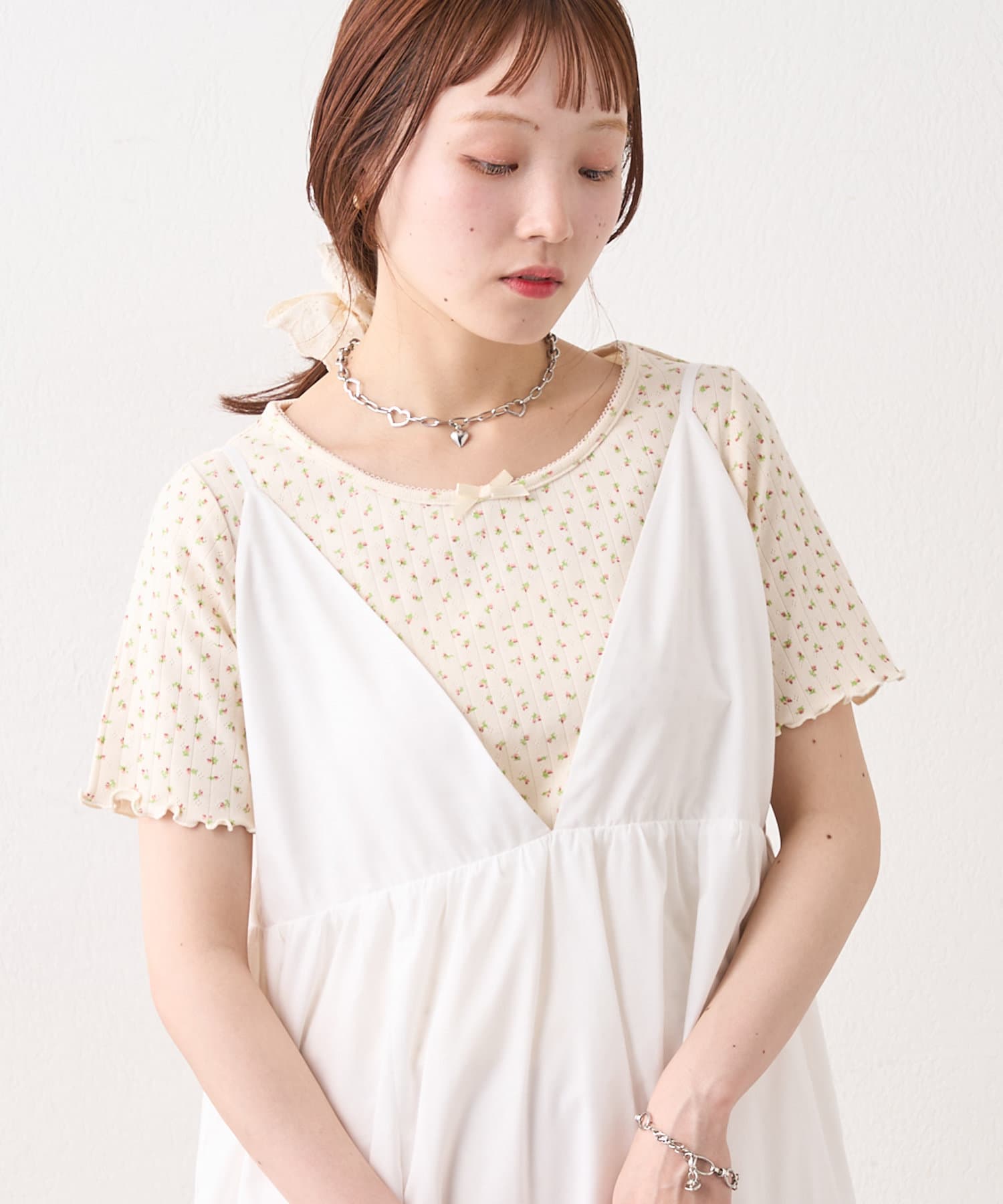 OUTLET(アウトレット) 【w closet】パターンメッシュT