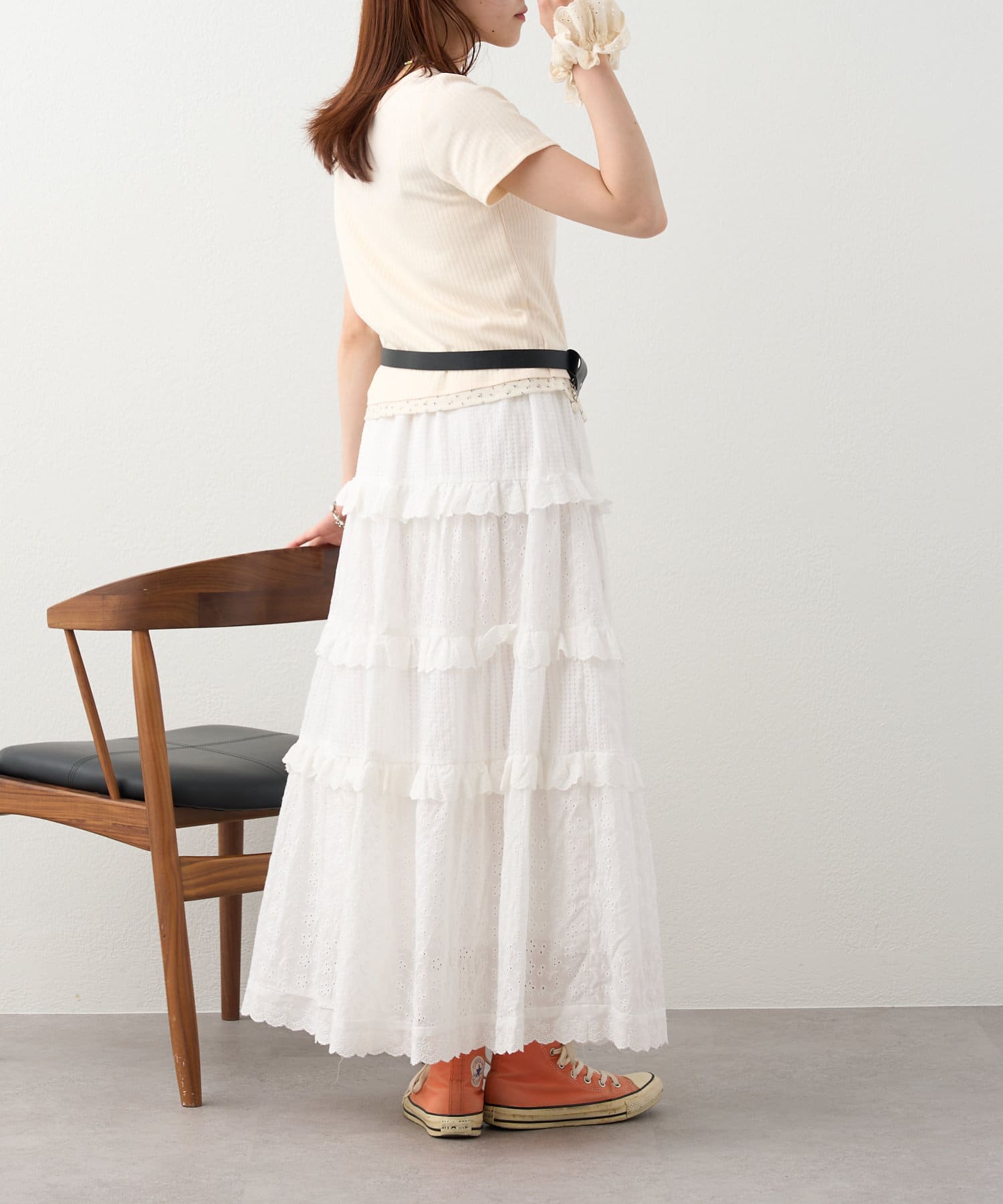 OUTLET(アウトレット) 【w closet】小花レイヤードT