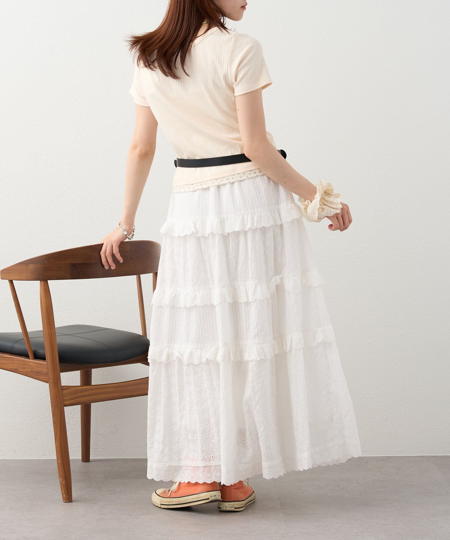 OUTLET(アウトレット) 【w closet】小花レイヤードT