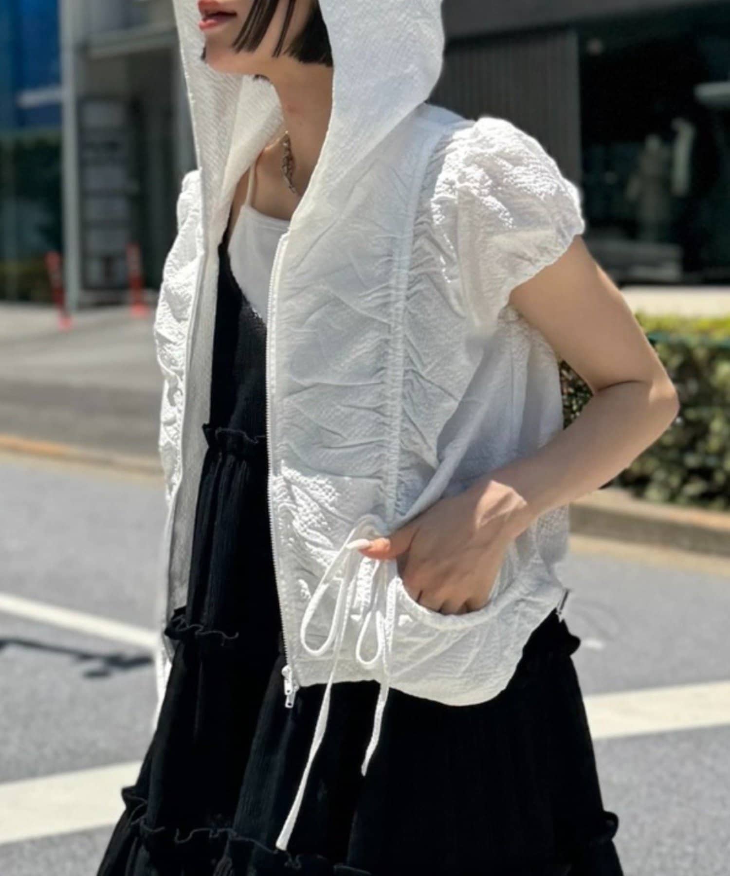 OUTLET(アウトレット) 【w closet】フーディーZIPブルゾン