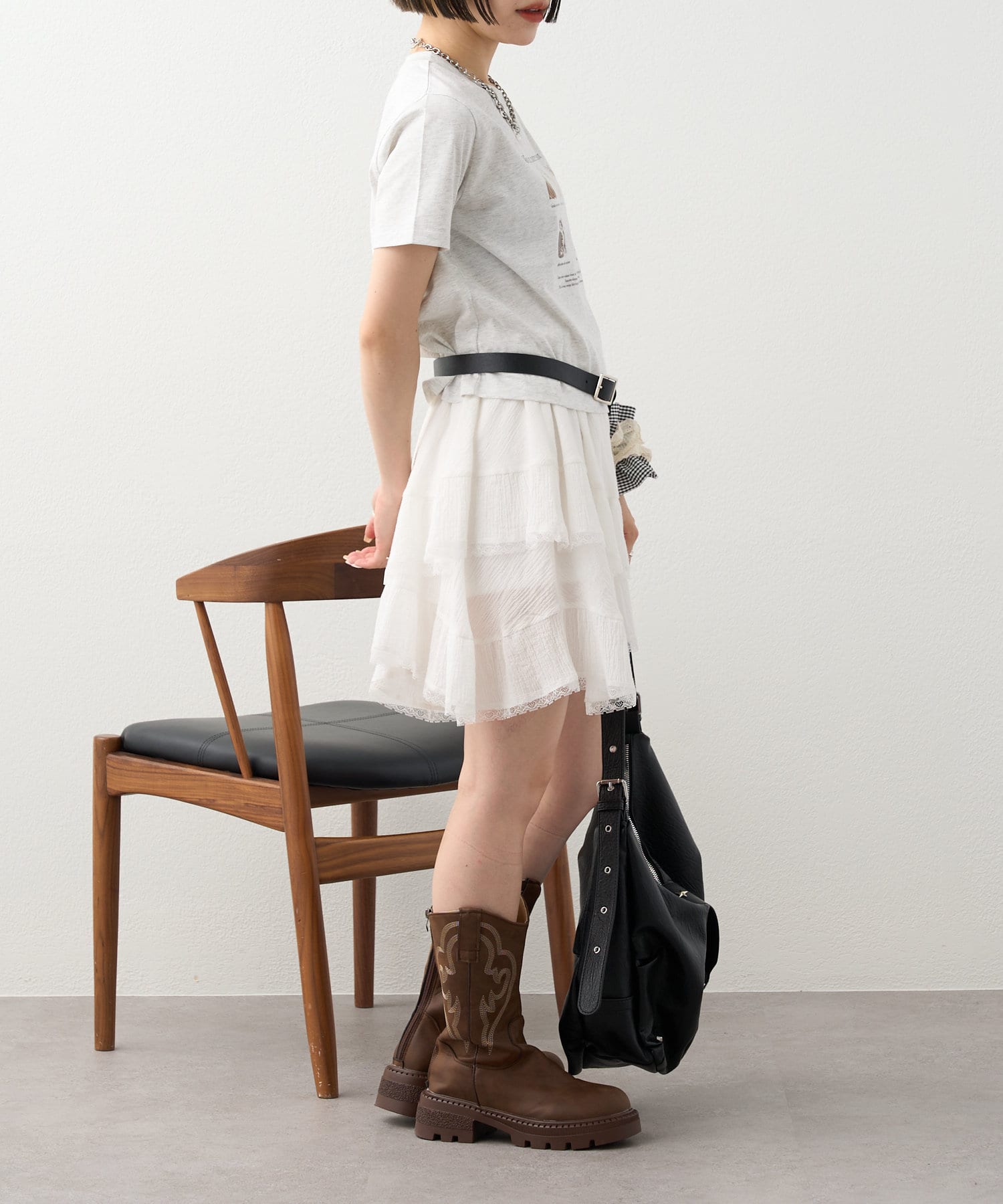 OUTLET(アウトレット) 【w closet】猫アソートプリントTee