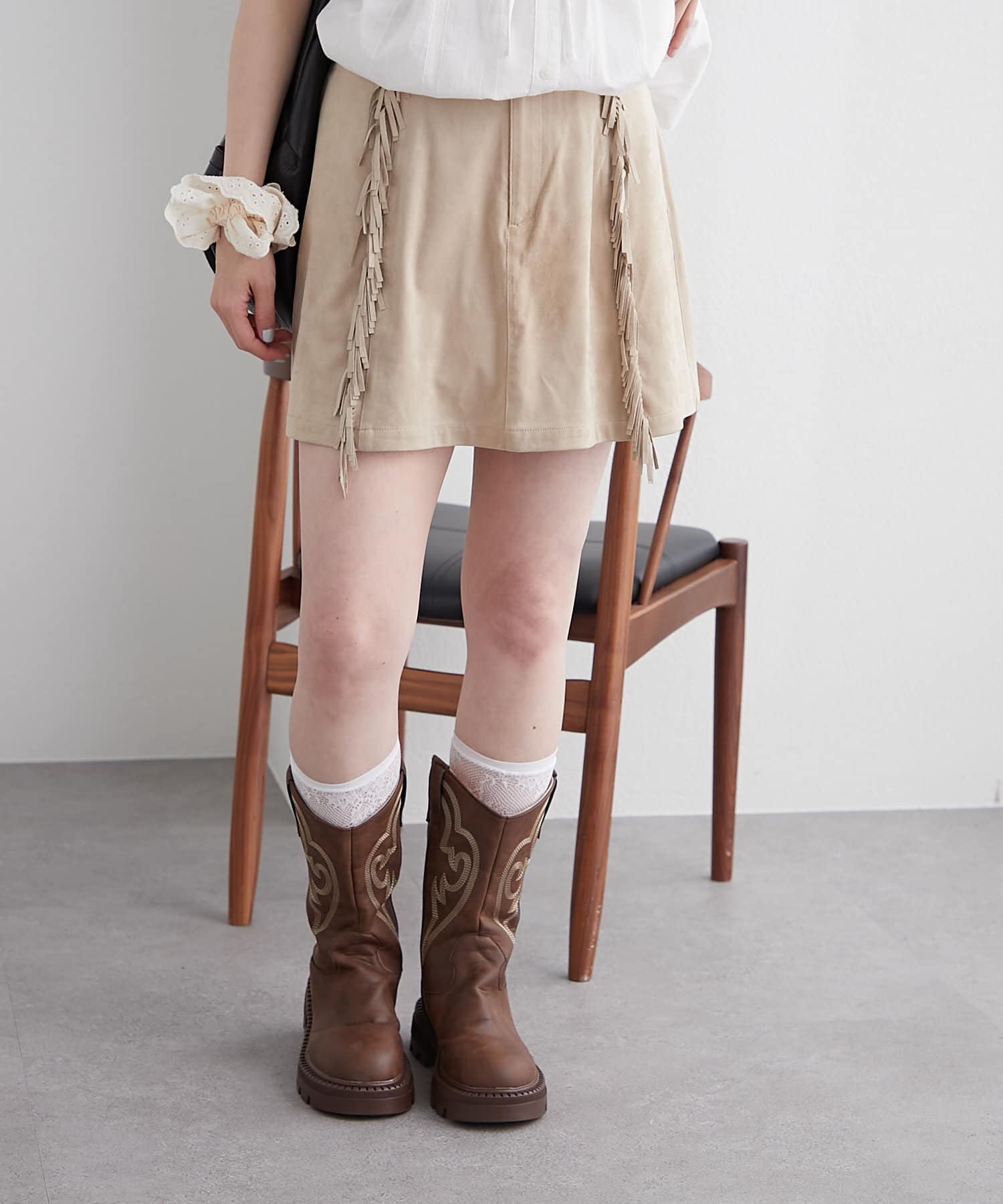 OUTLET(アウトレット) 【w closet】フリンジミニスカパン