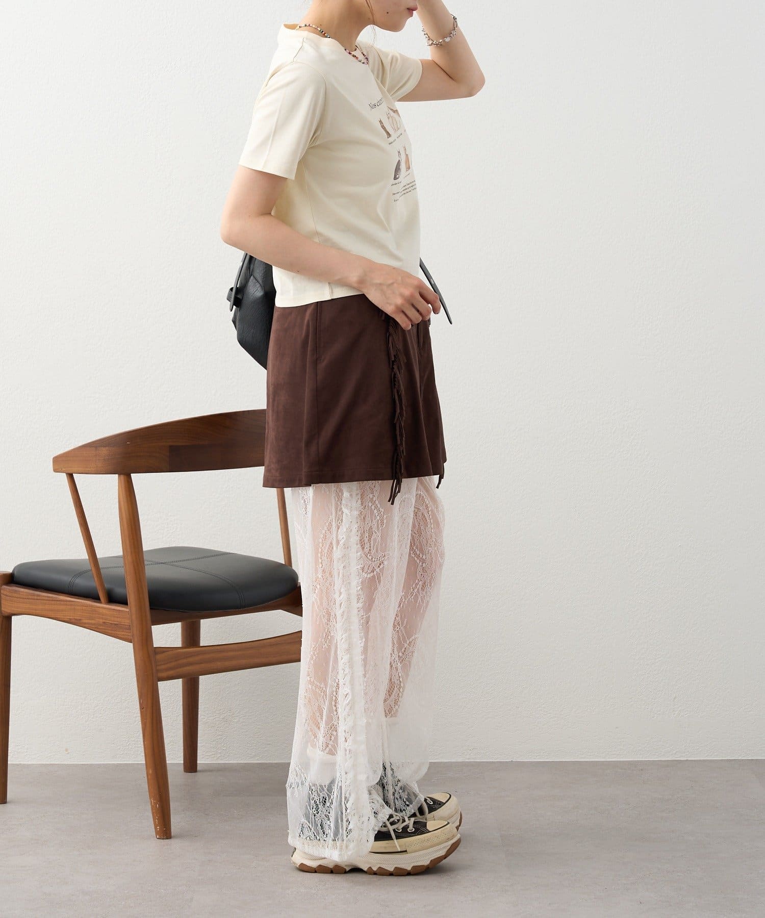 OUTLET(アウトレット) 【w closet】フリンジミニスカパン