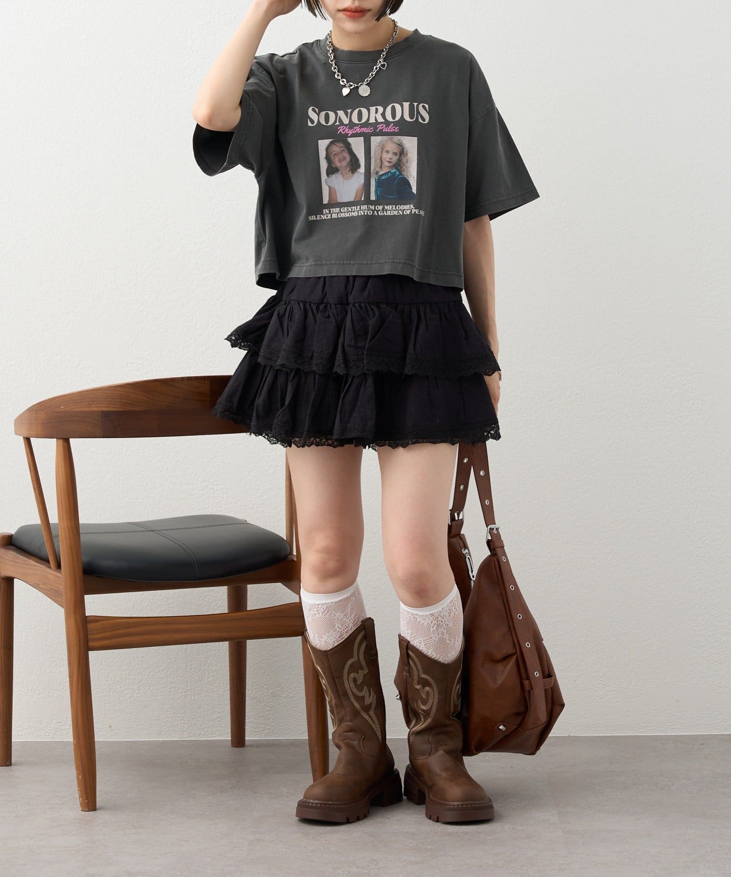 OUTLET(アウトレット) 【w closet】フリルティアードミニスカパン