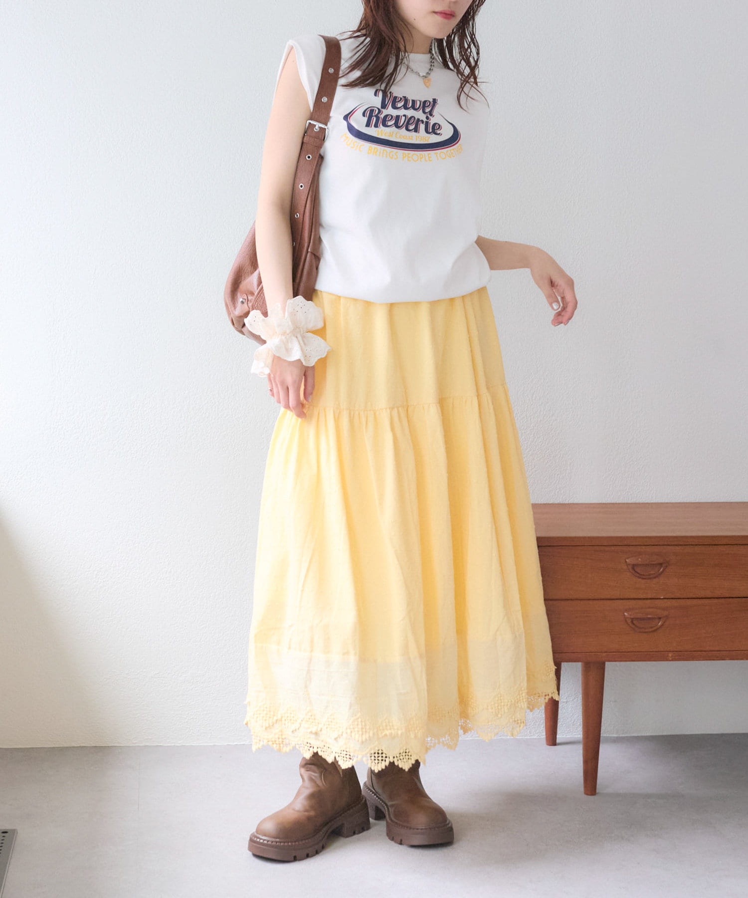 OUTLET(アウトレット) 【w closet】ヴィンテージレーススカート