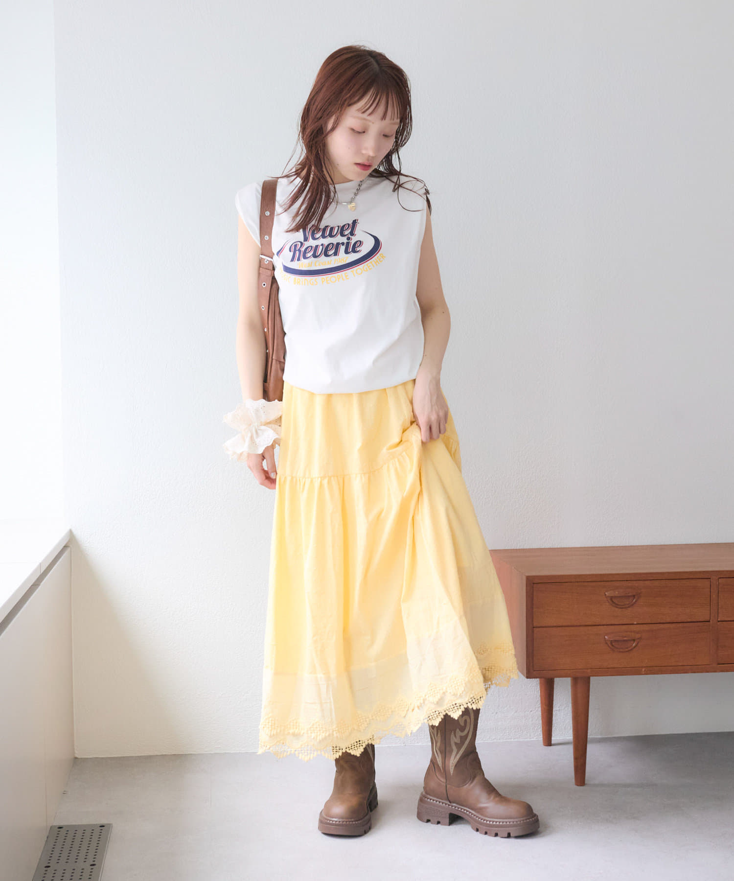 OUTLET(アウトレット) 【w closet】ヴィンテージレーススカート