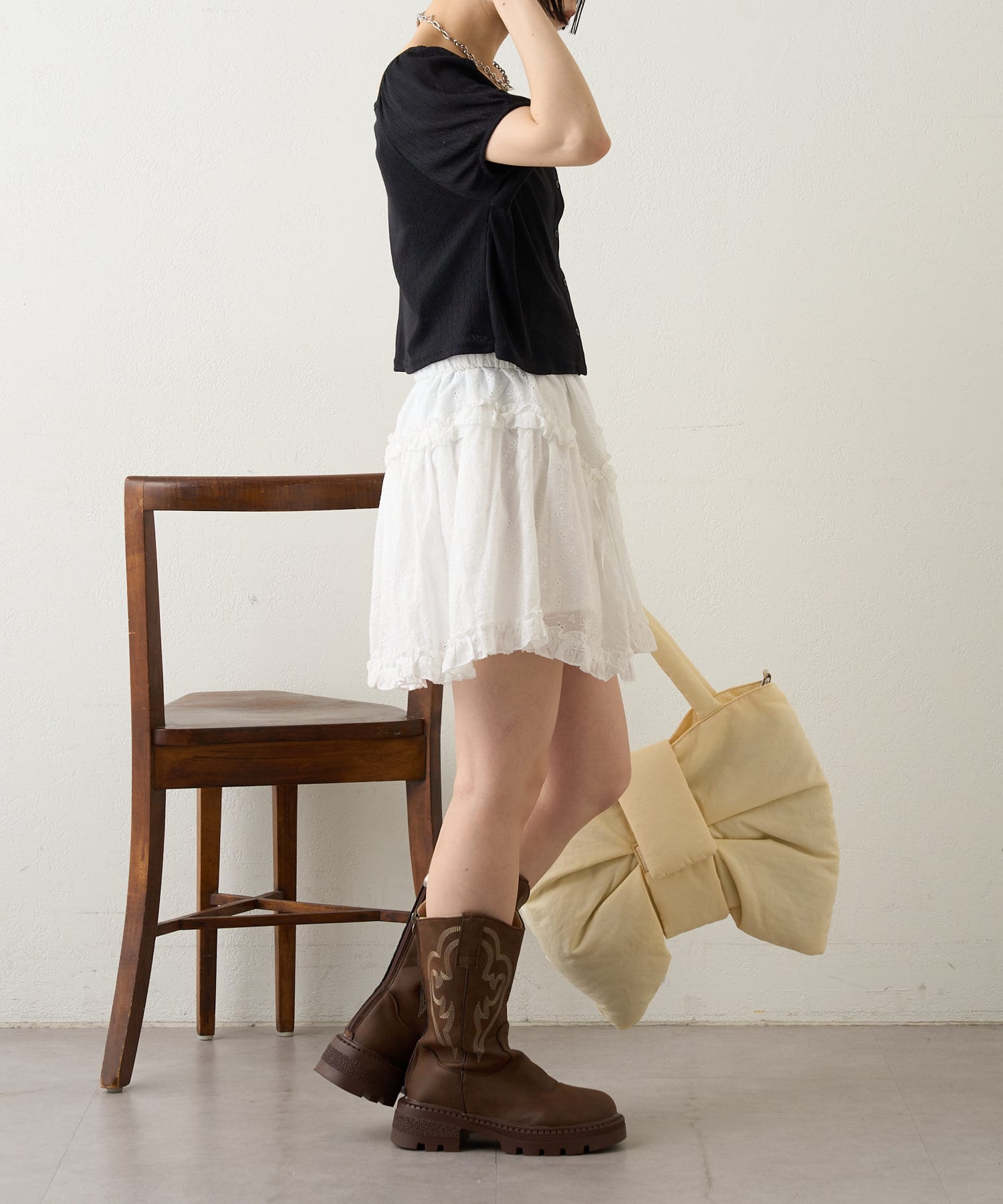 OUTLET(アウトレット) 【w closet】シフリーレーススカパン