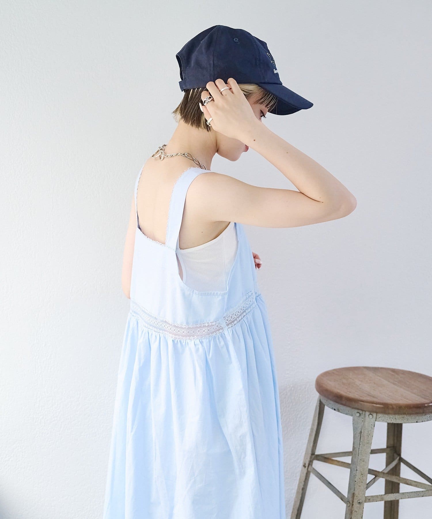 OUTLET(アウトレット) 【w closet】vintageレースロングワンピース