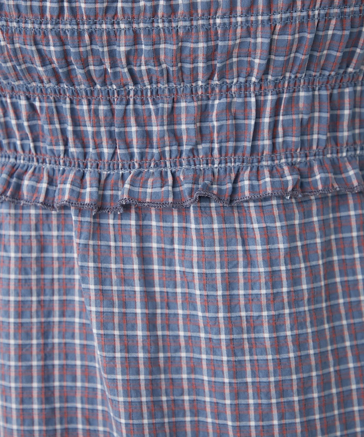 OUTLET(アウトレット) 【w closet】シャーリングチェックキャミOP