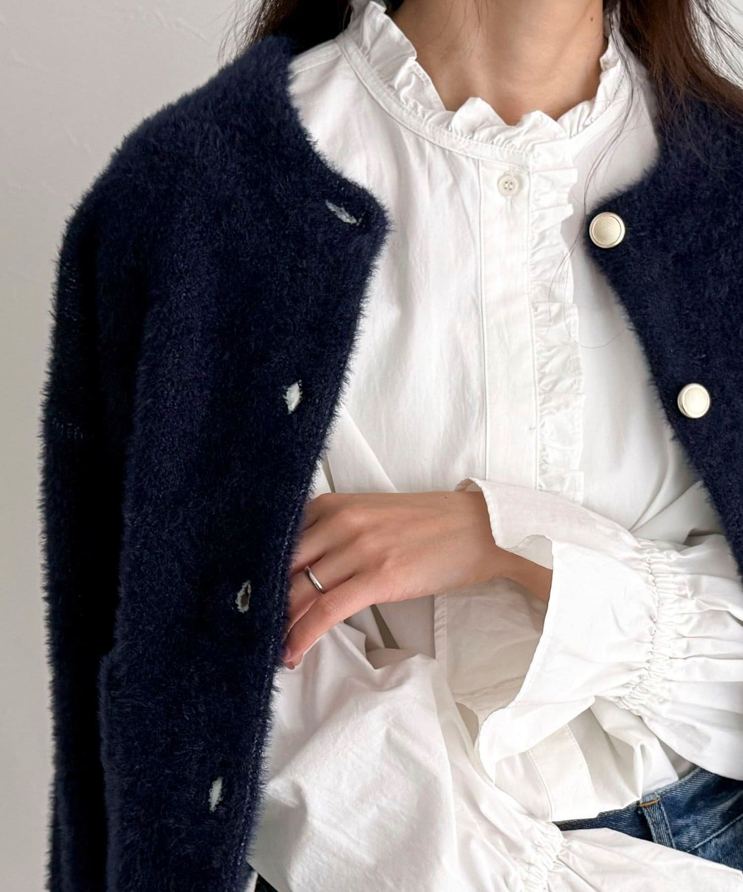 FREDY & GLOSTER(フレディ アンド グロスター) フリルデザインシャツ