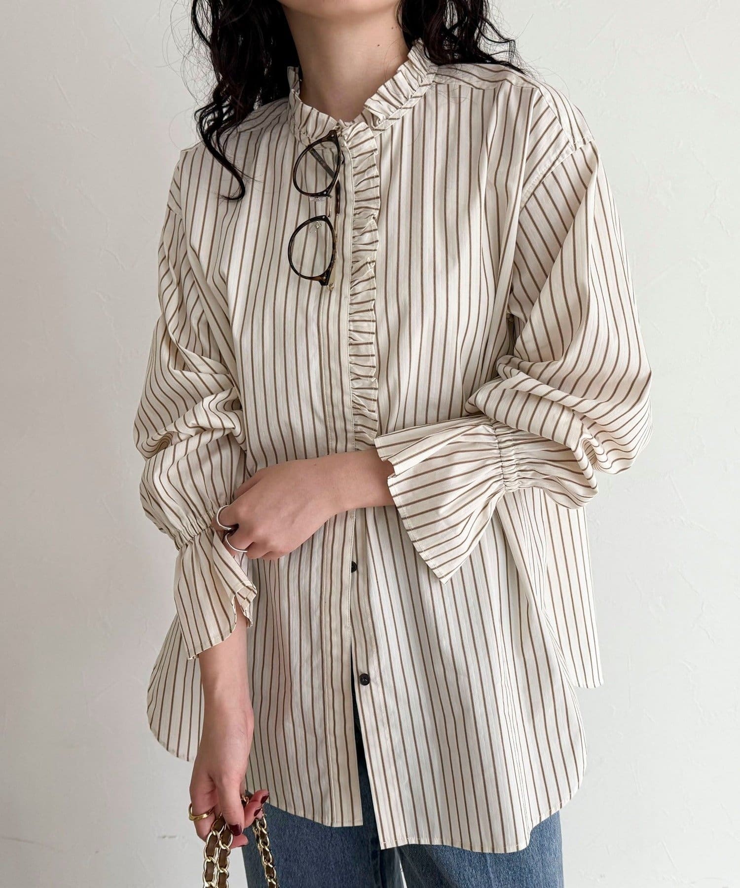 FREDY & GLOSTER(フレディ アンド グロスター) フリルデザインシャツ