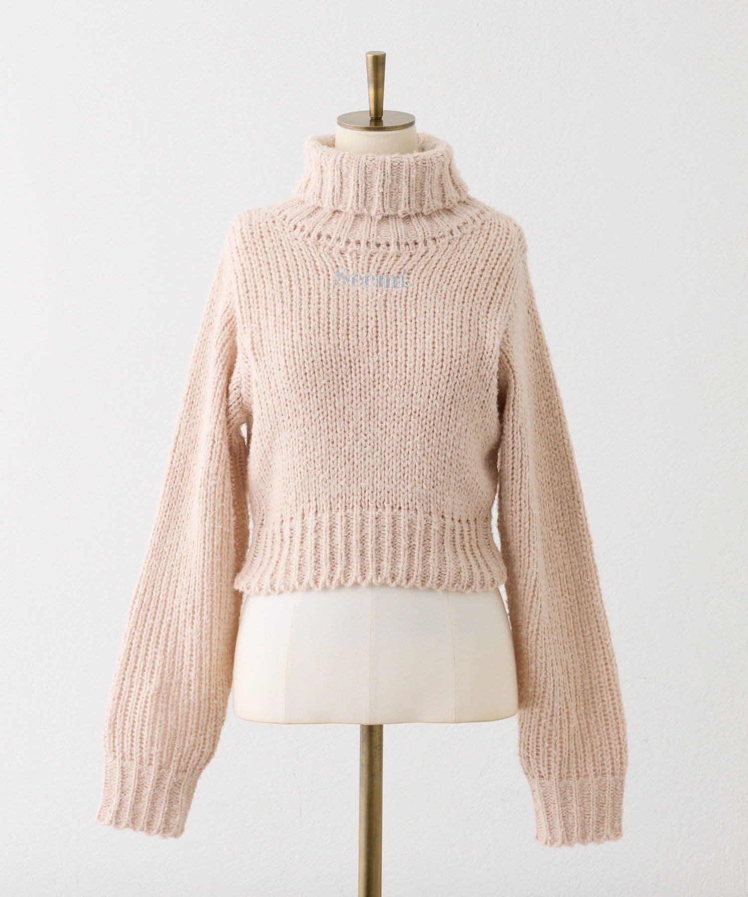 Seemi.by NICE CLAUP(シーミーバイナイスクラップ) 【Seemi.】ロゴ入りニット