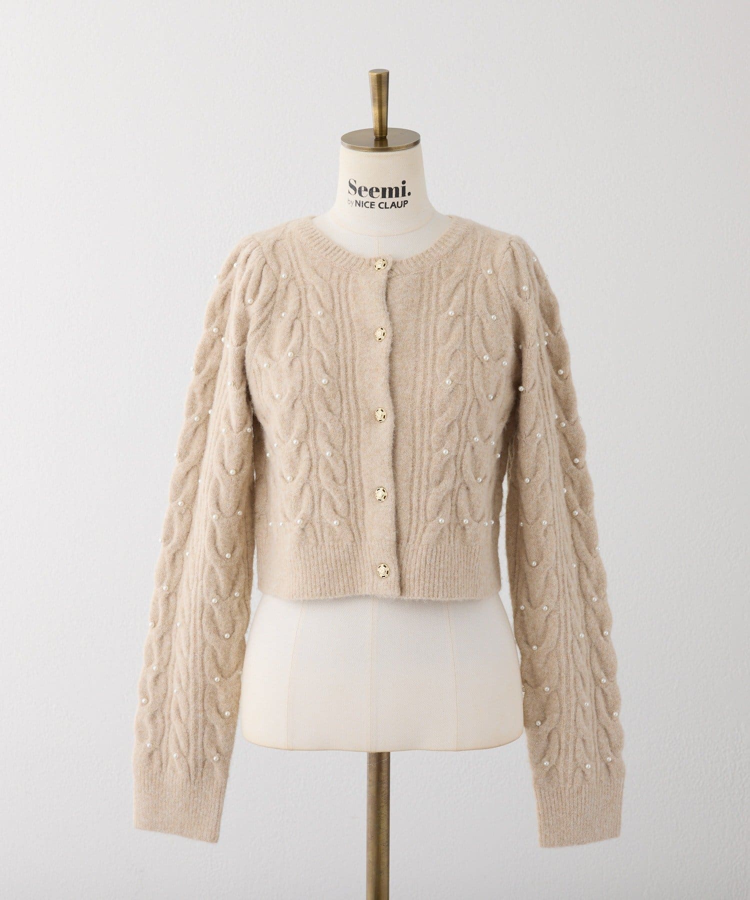 Seemi.by NICE CLAUP(シーミーバイナイスクラップ) 【Seemi.】ビジュースタッズニット