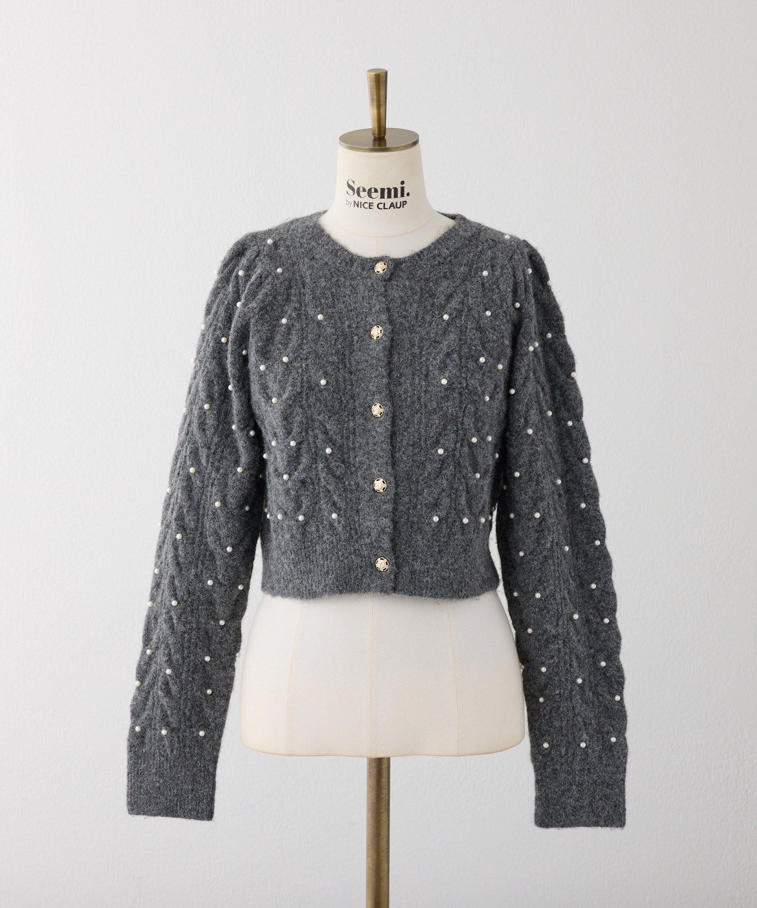 Seemi.by NICE CLAUP(シーミーバイナイスクラップ) 【Seemi.】ビジュースタッズニット