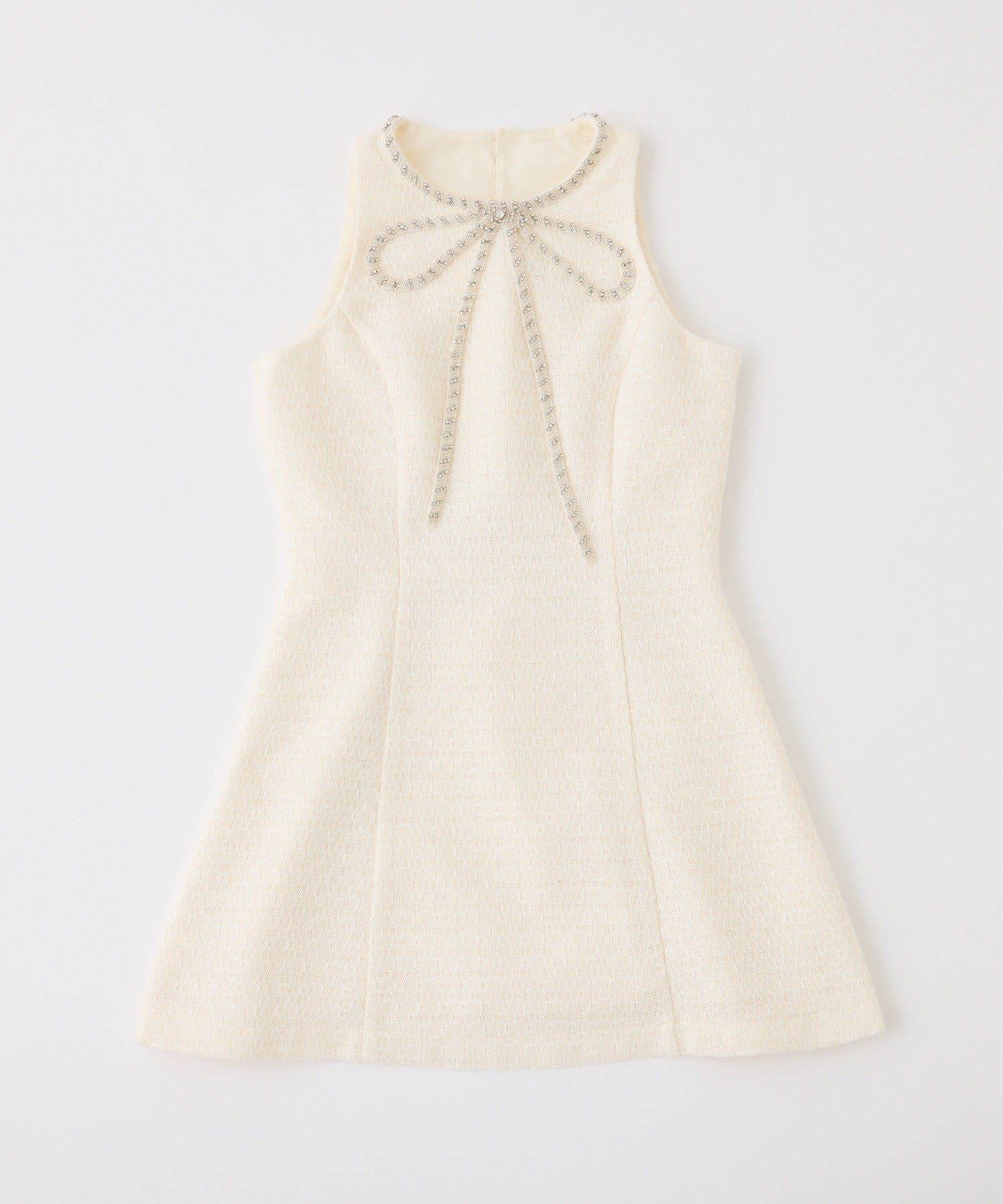 one after another NICE CLAUP(ワンアフターアナザー ナイスクラップ) 【Twinkle Collection】ビジューリボンミニワンピ