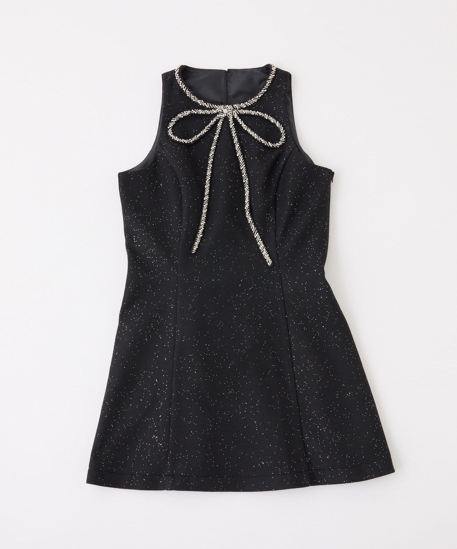 one after another NICE CLAUP(ワンアフターアナザー ナイスクラップ) 【Twinkle Collection】ビジューリボンミニワンピ