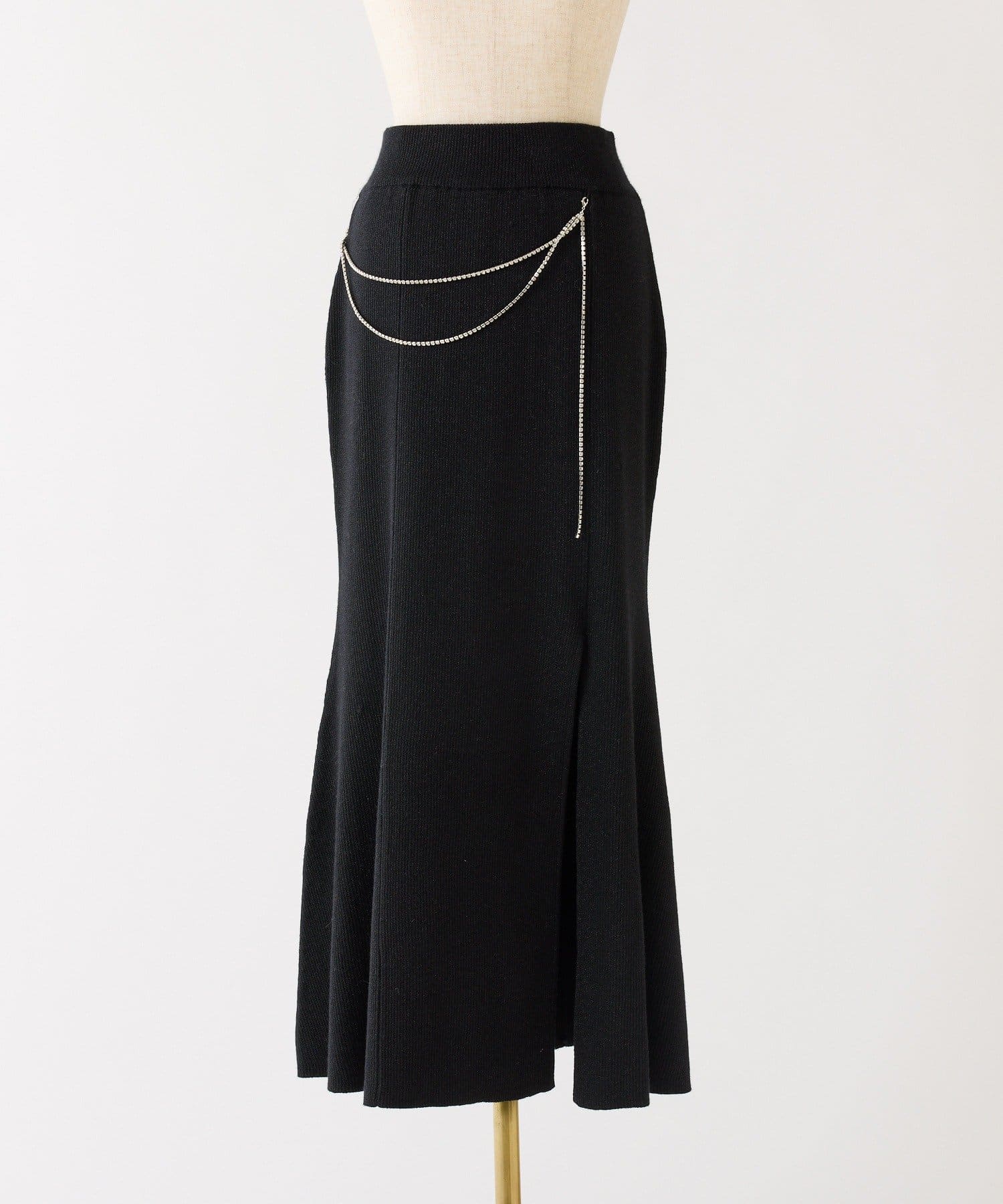 one after another NICE CLAUP(ワンアフターアナザー ナイスクラップ) 【Twinkle Collection】スリット入りニットスカート