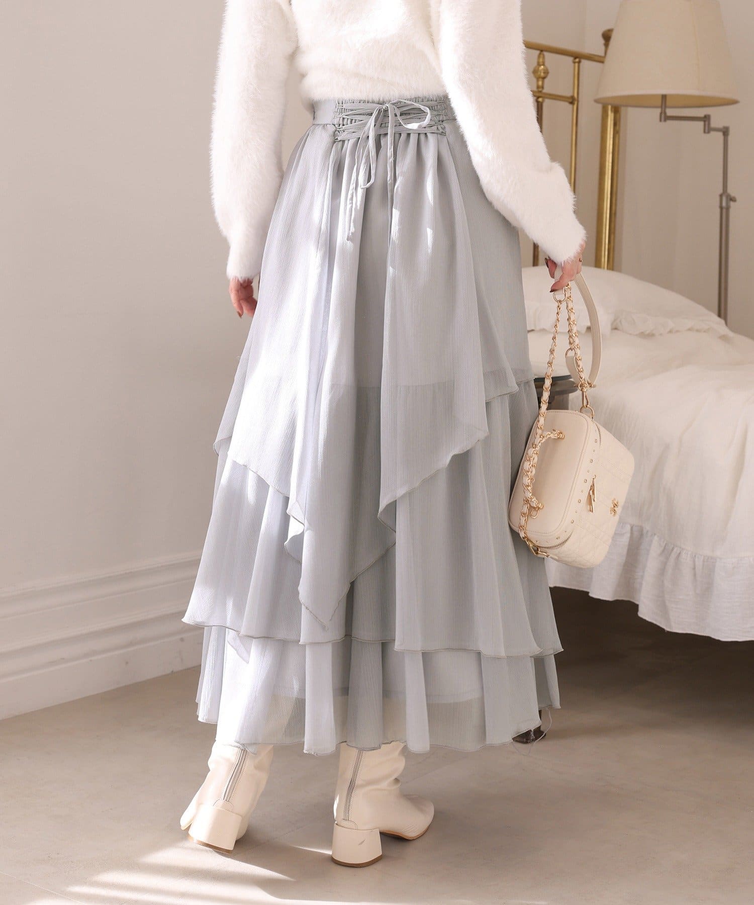 one after another NICE CLAUP(ワンアフターアナザー ナイスクラップ) ティアードロングスカート