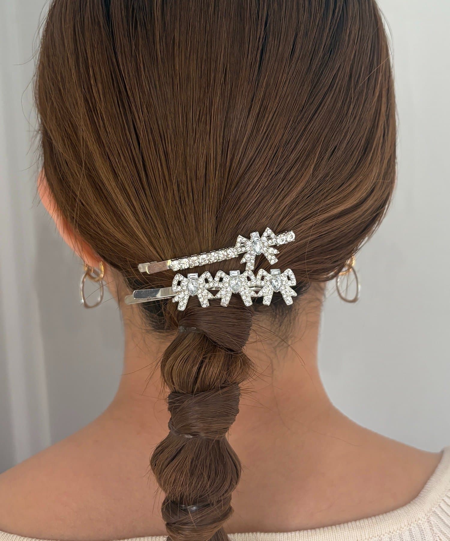 Lattice(ラティス) ビジューリボンヘアピンセット(2P)