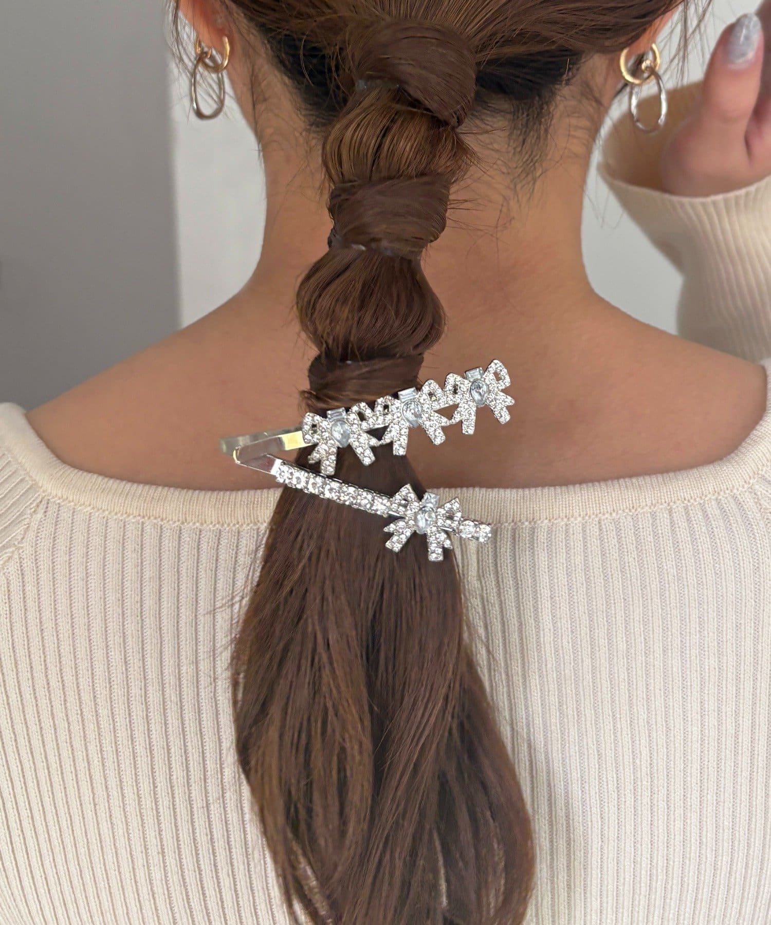 Lattice(ラティス) ビジューリボンヘアピンセット(2P)