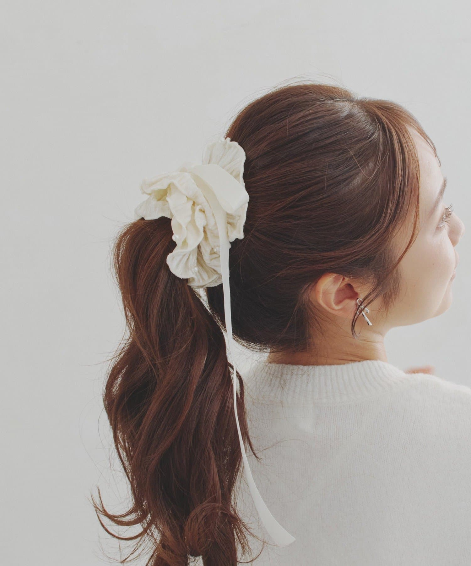 Lattice(ラティス) リボン付きベロアシュシュ