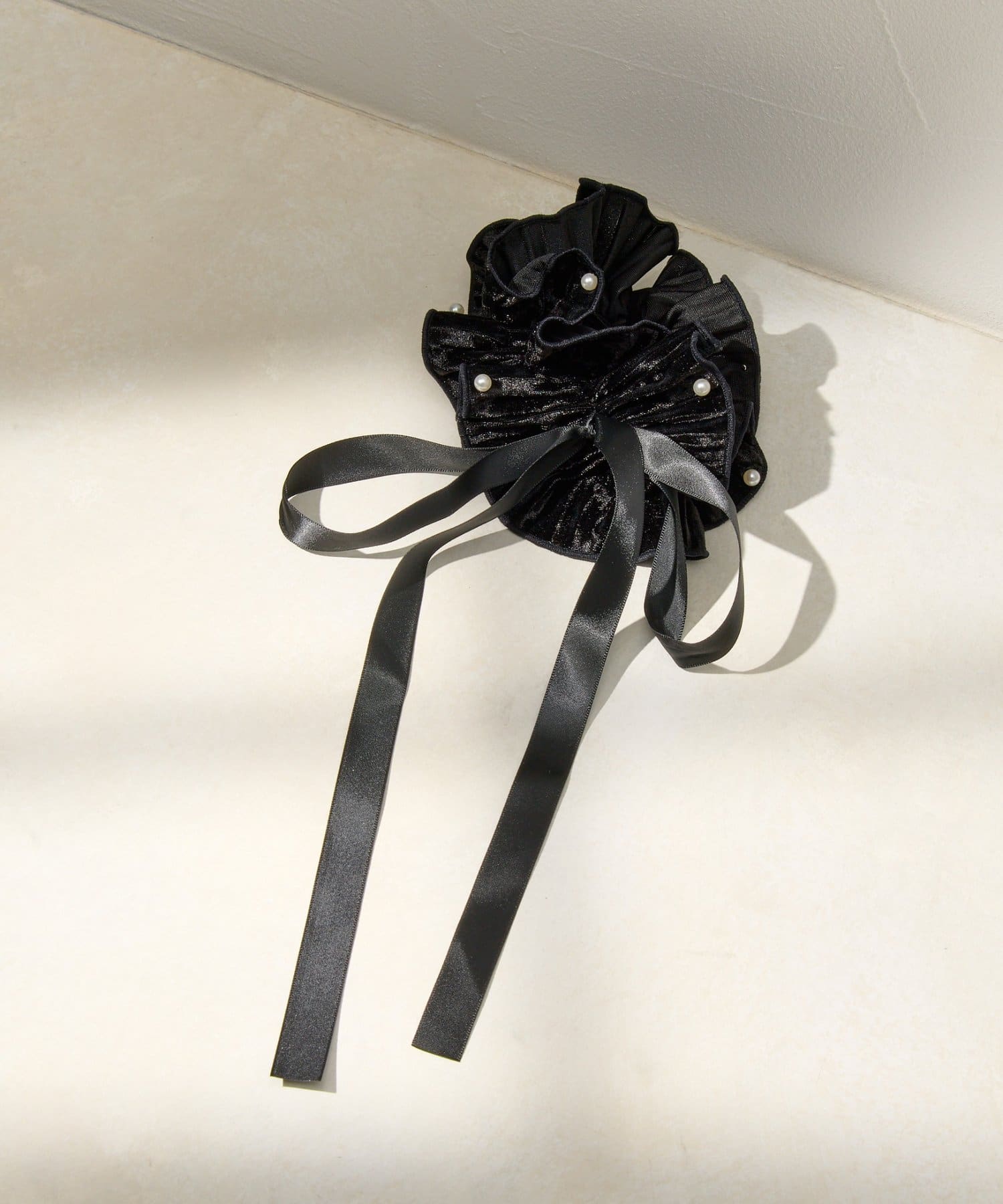 Lattice(ラティス) リボン付きベロアシュシュ