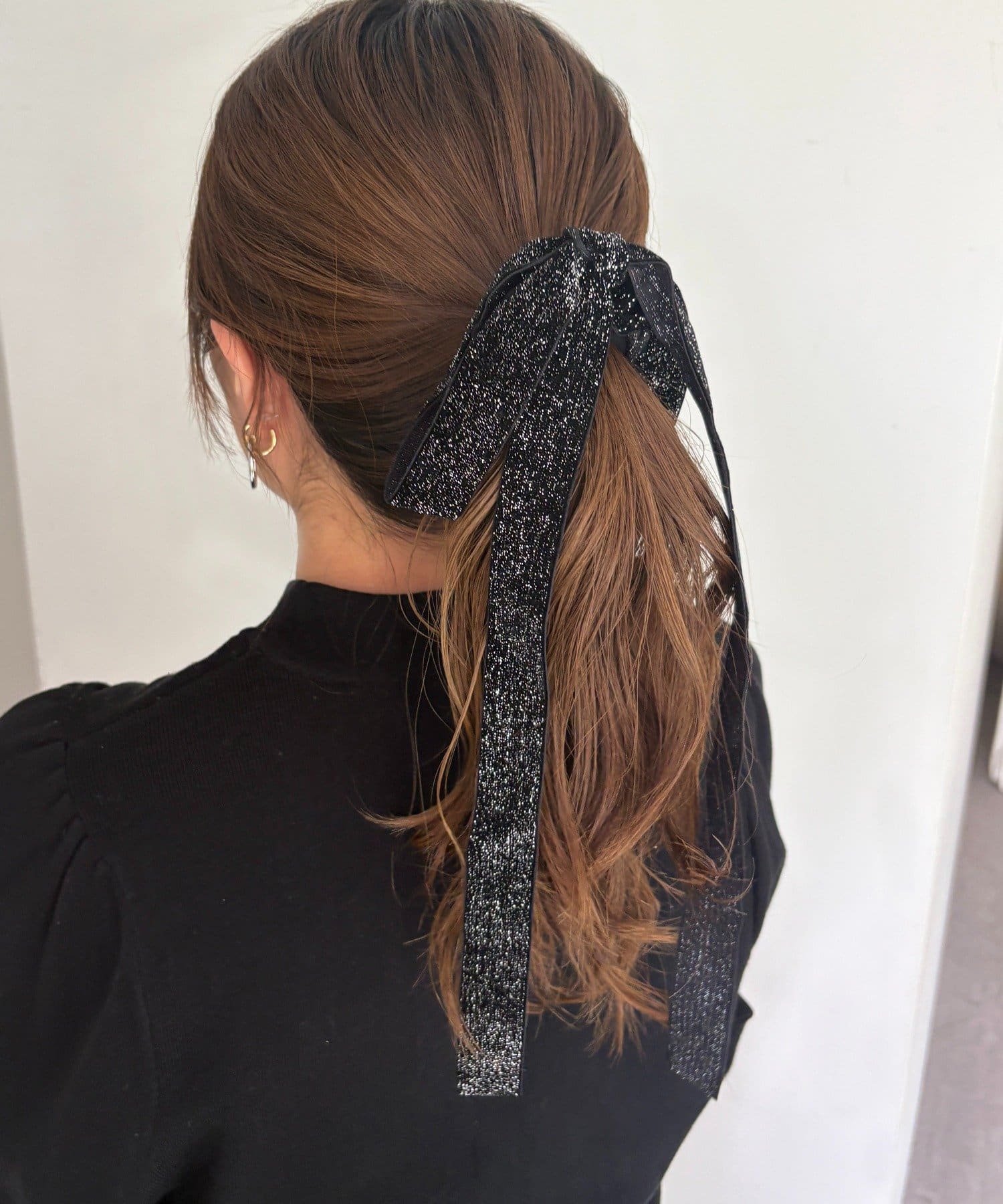 Lattice(ラティス) ラメベロアリボンヘアゴム