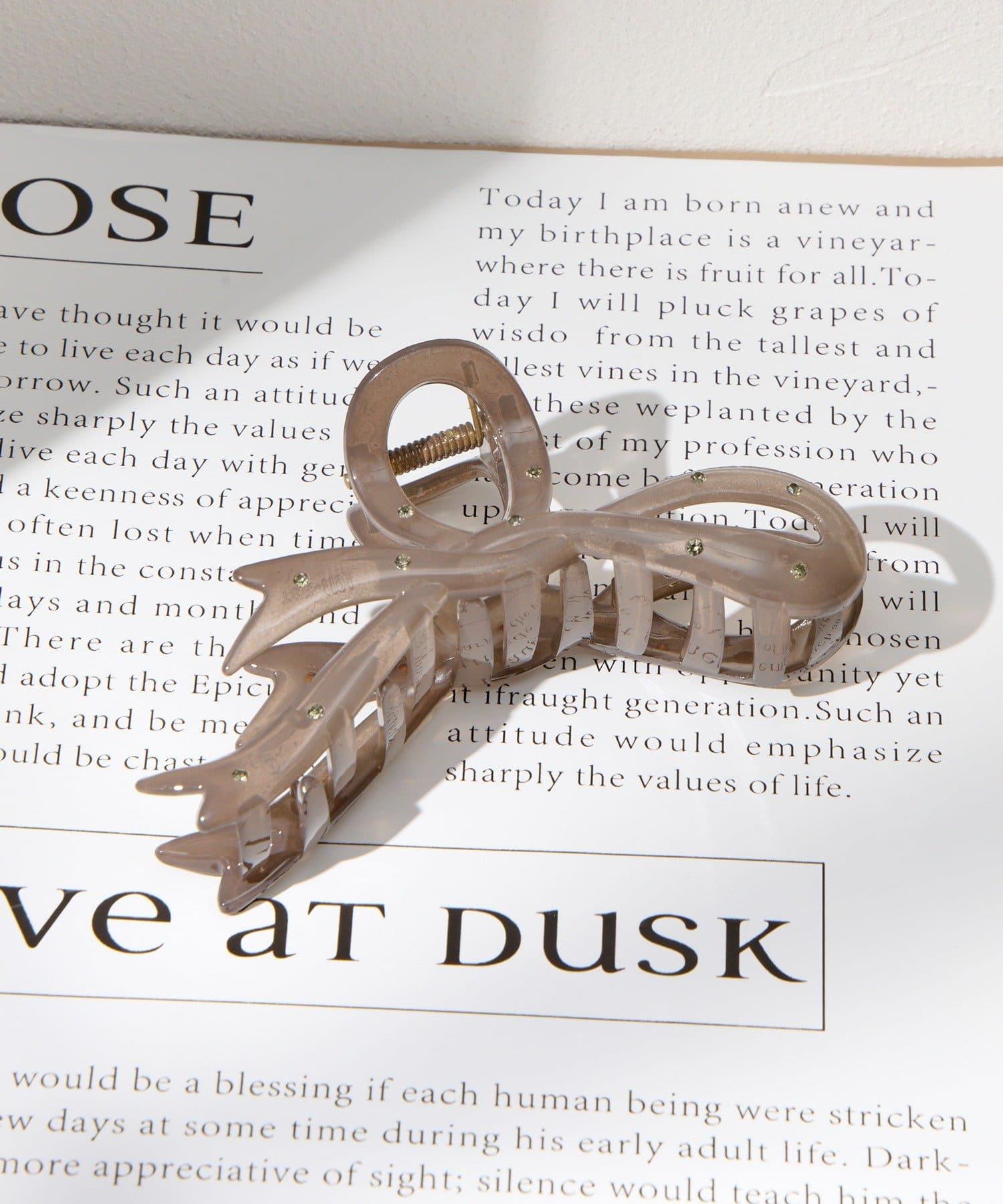 Lattice(ラティス) リボンストーンクリップ