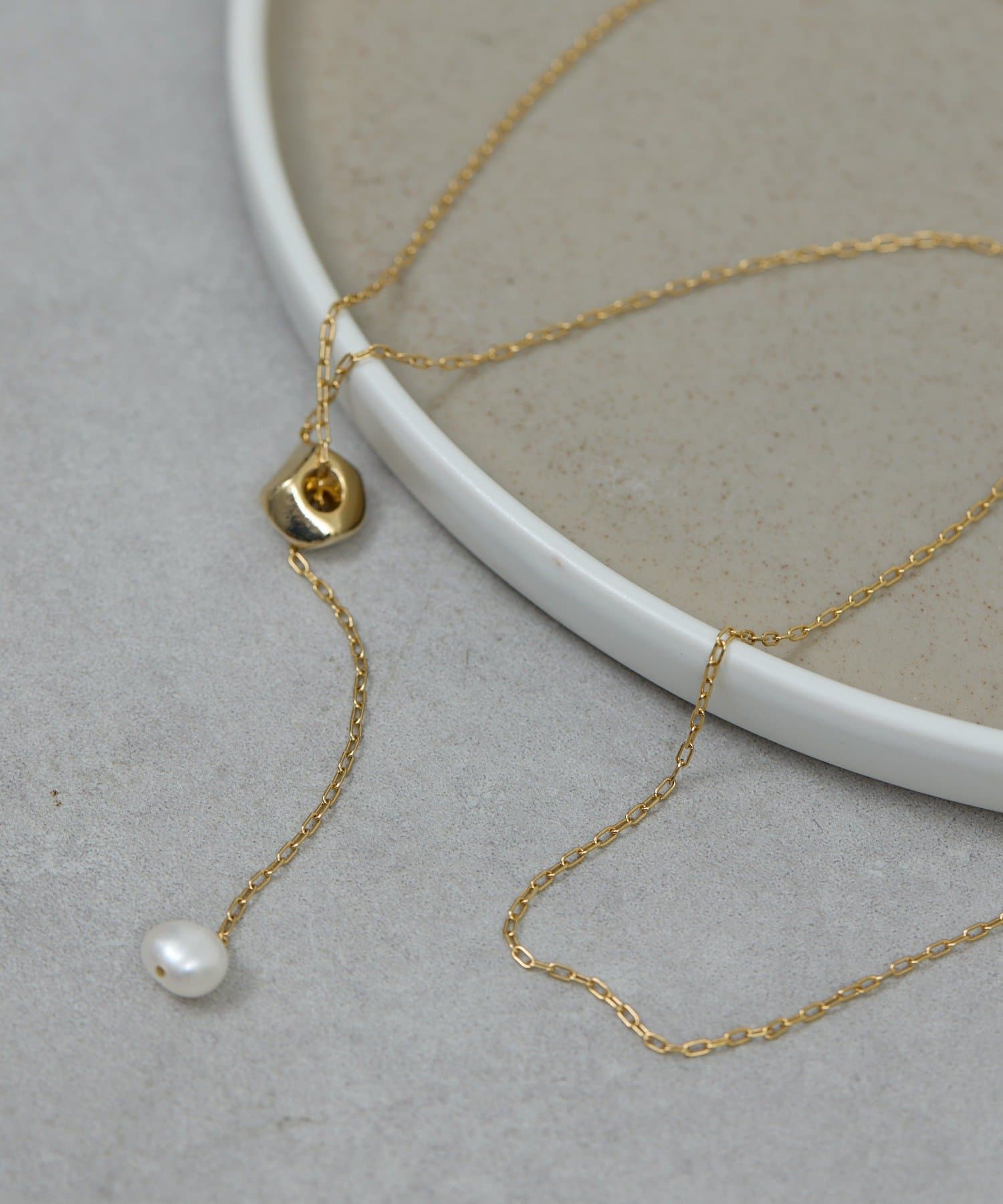 GALLARDAGALANTE(ガリャルダガランテ) パールメタルブロックネックレス