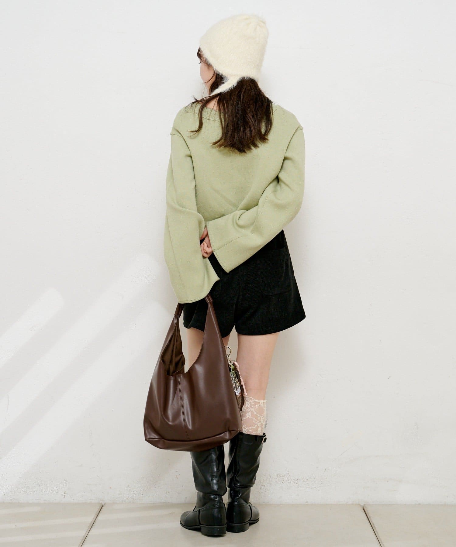 Kastane(カスタネ) 【4色展開】スクエアメロウニットカーディガン