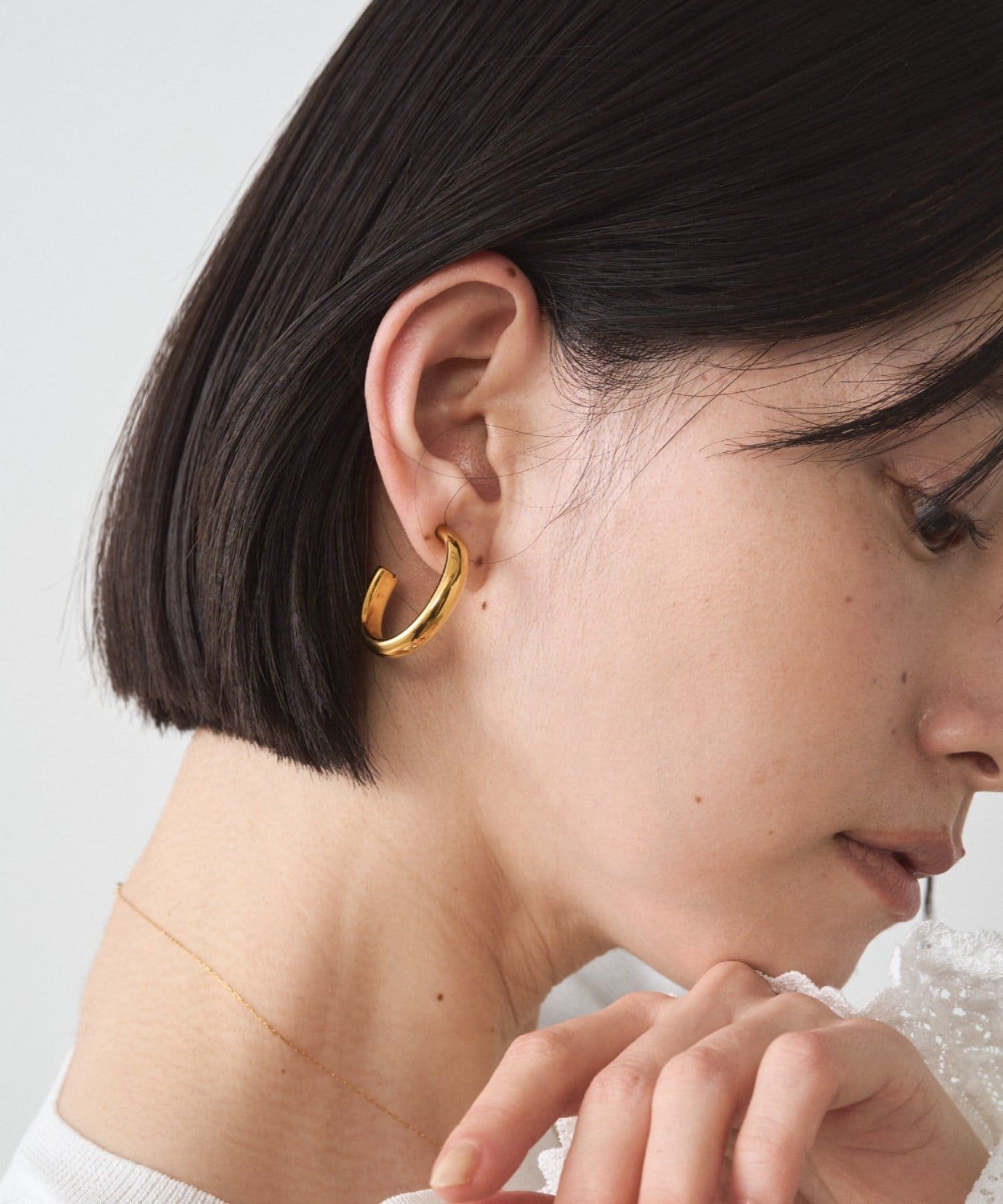 LOUNGEDRESS(ラウンジドレス) 《金属アレルギー対応/ステンレス》【GALENA/ガレナ】オーバルピアス